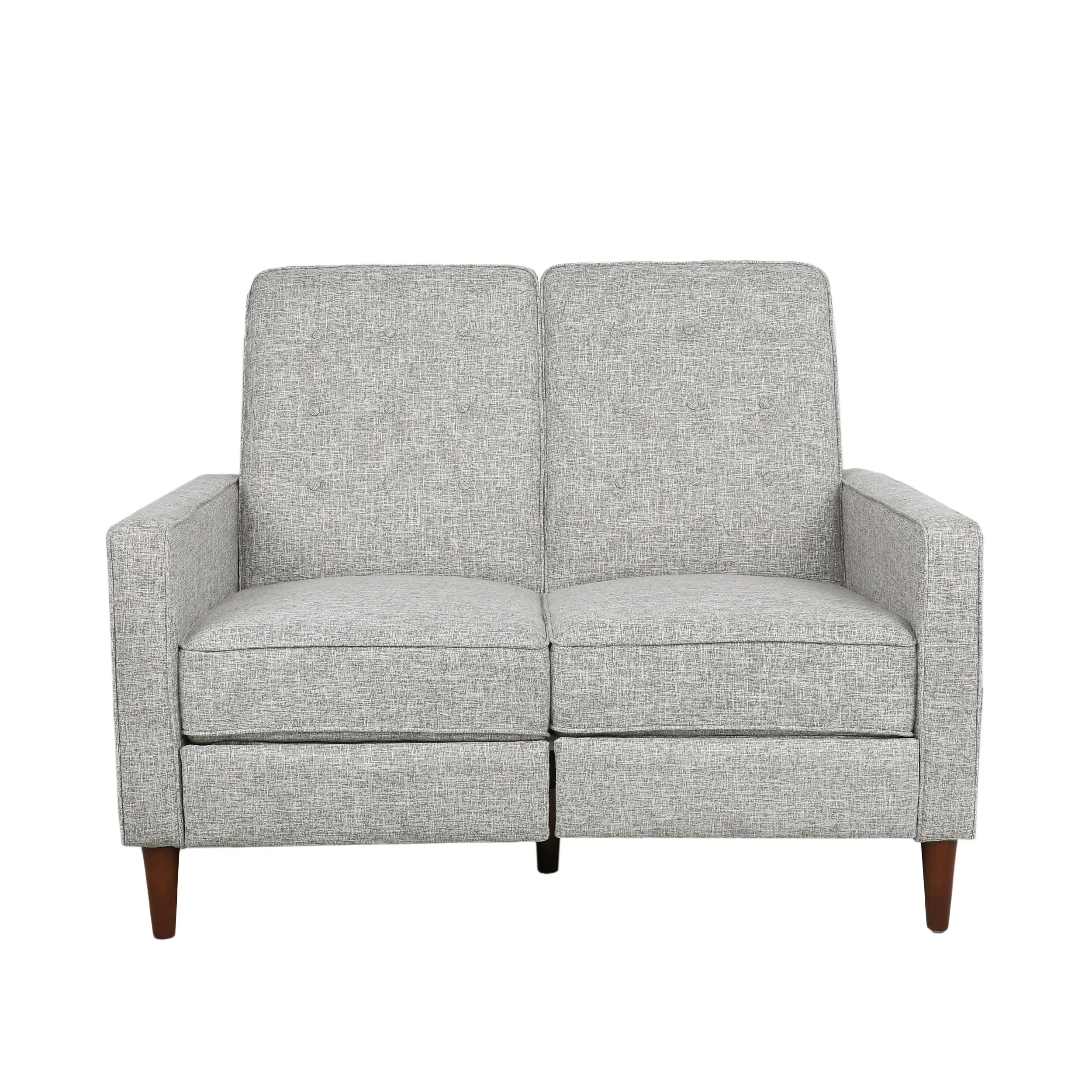 Denison Upholstered Loveseat Pushback Recliner by Christopher Knight Home