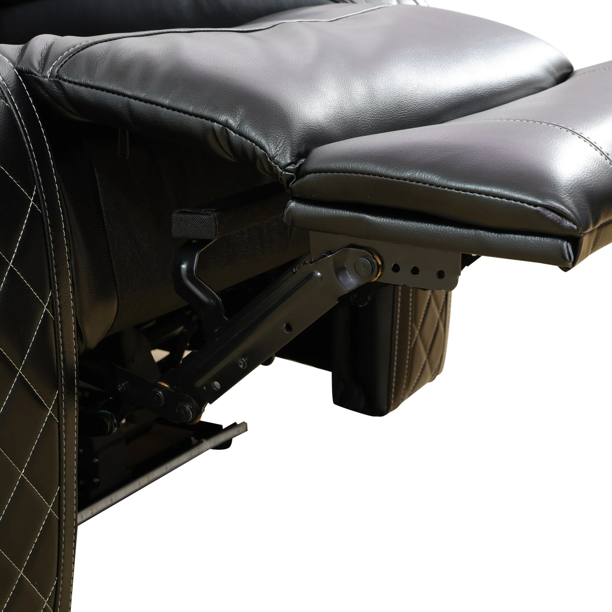 Modern Breathing Leather Recliner Chair with Ambient Lighting and USB-Powered LED