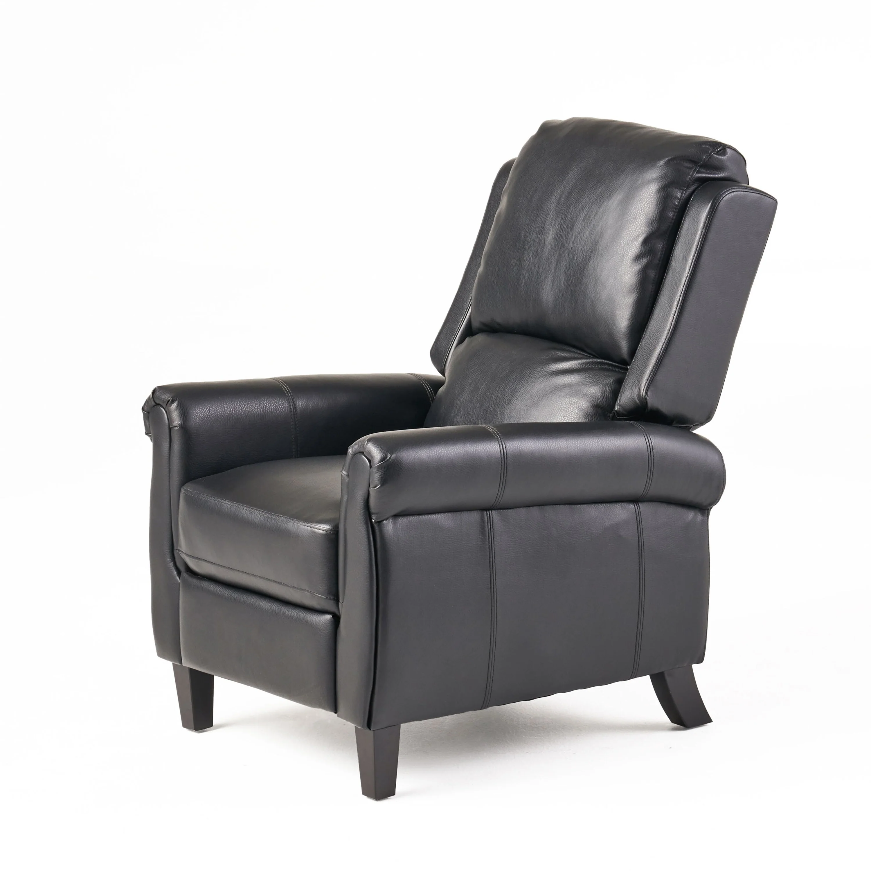 Manual PU Tufted Recliner Chair with Wooden Frame