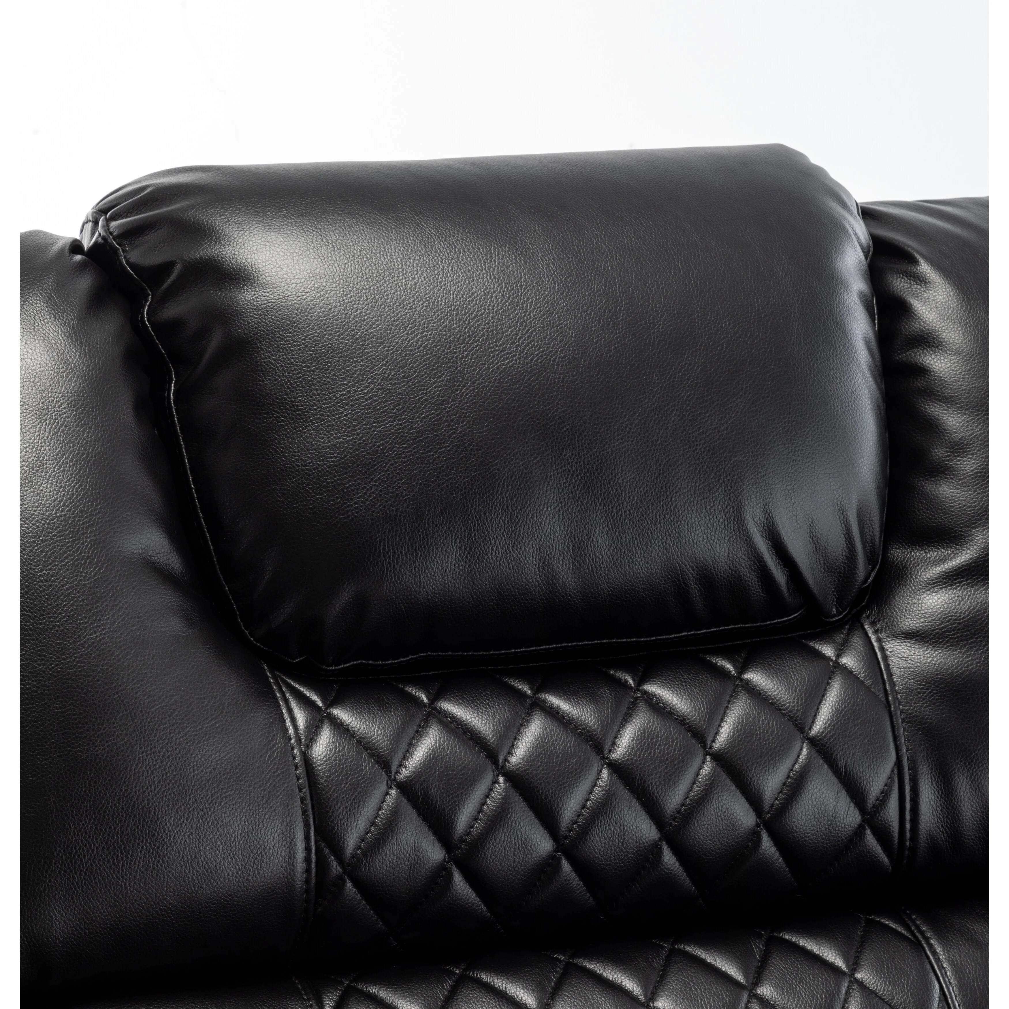 PU Recliner Chair with 180�� Infinite Position Adjustment, Remote Control and Tool-Free Assembly