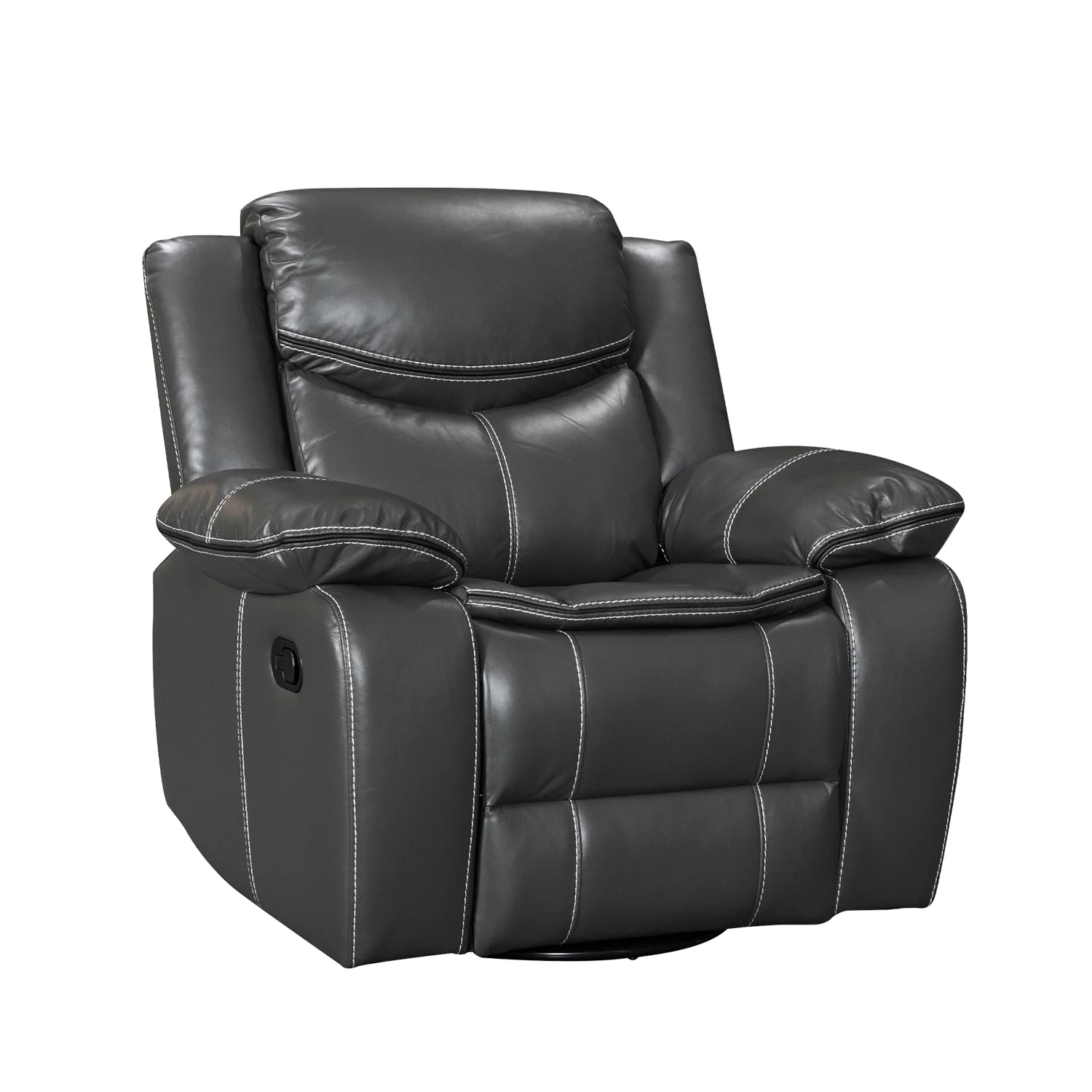 Wide Seat Durable Leather Massage and Heat Recliner