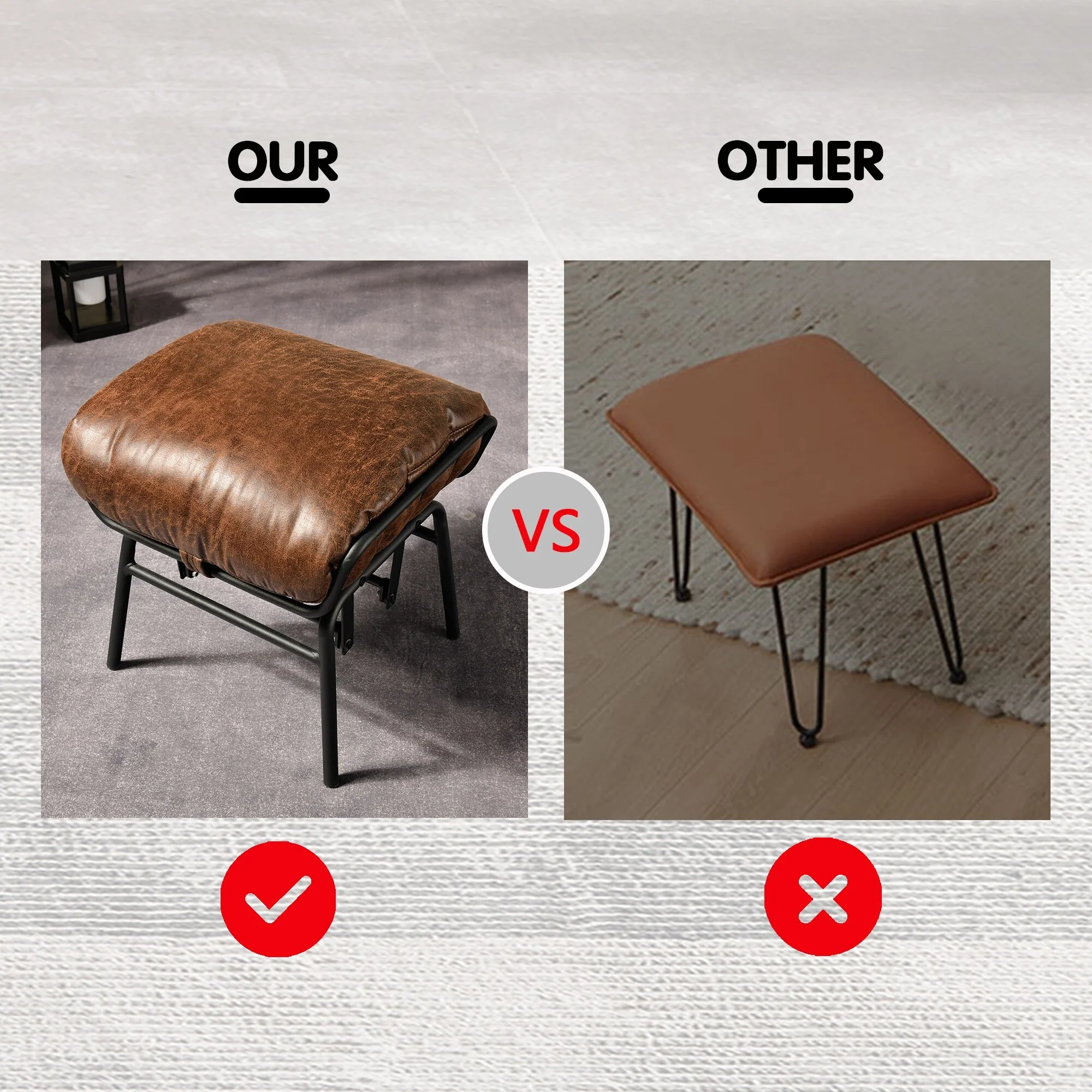 OVIOS Living Room Accent Chair Rocking Recliner Chair with Ottoman