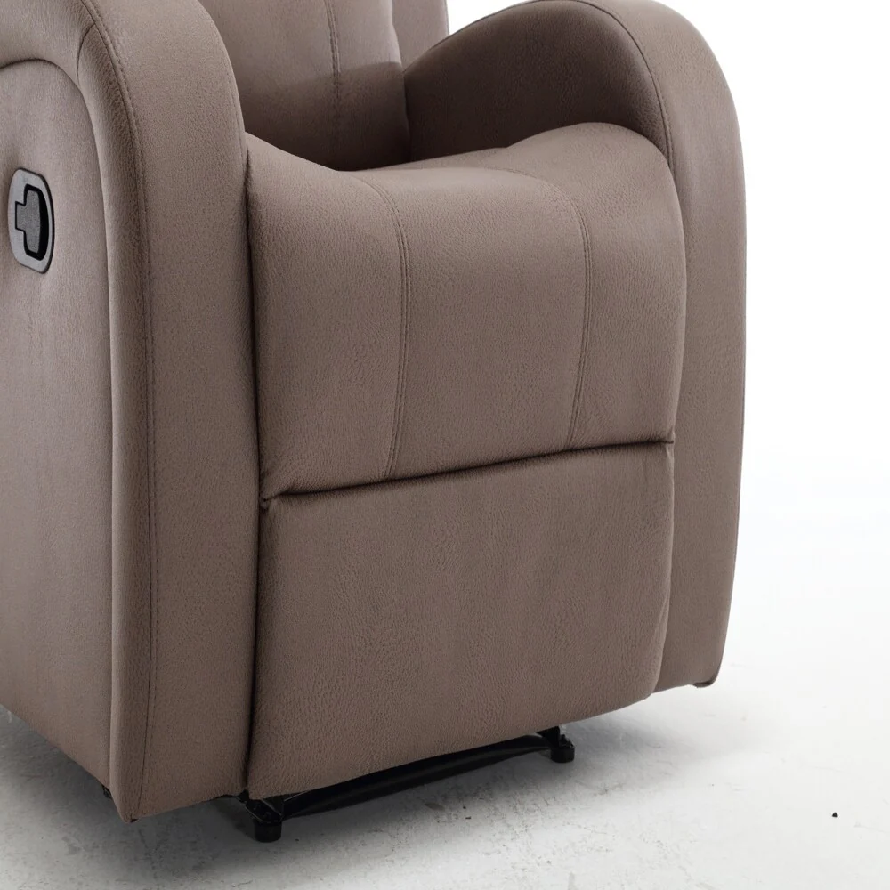 Modern Soft and Faux Leather Manual Recliner Chair