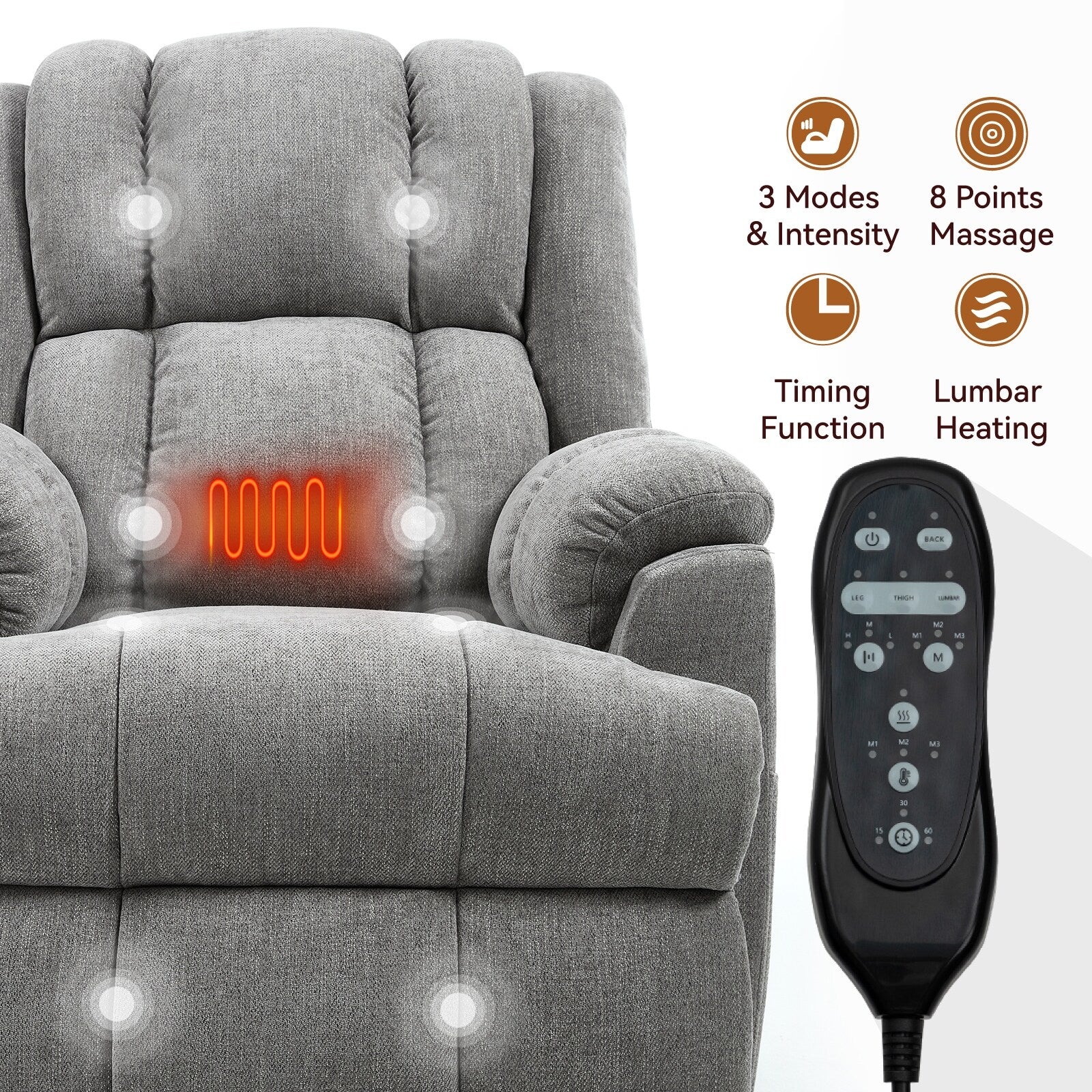Electric Power Lift Recliners with Power-Remote