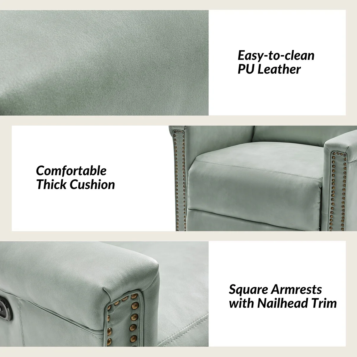 Tobias Traditional Swivel And Rocker Power Recliner by HULALA HOME