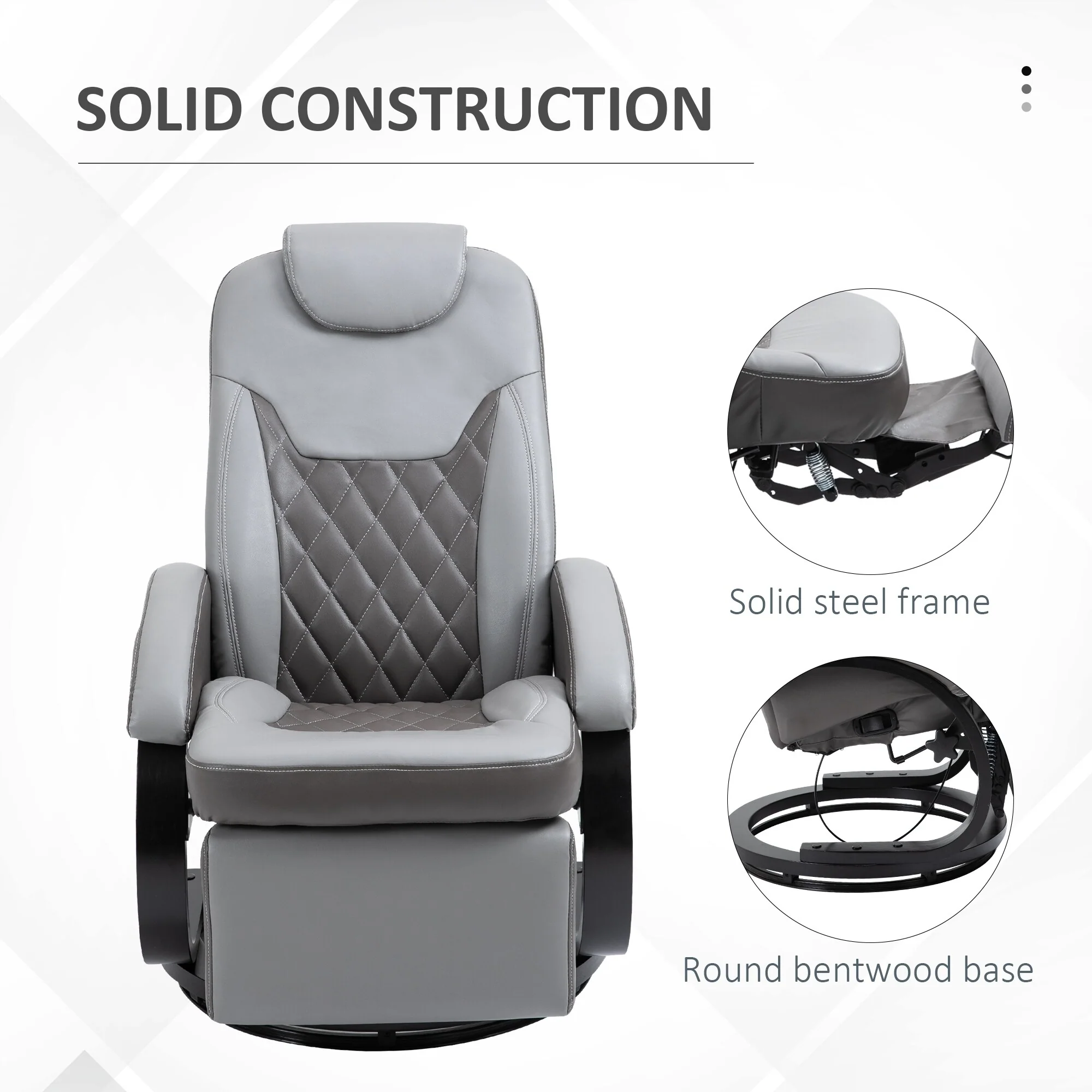 Recliner Armchair with Footrest, Headrest