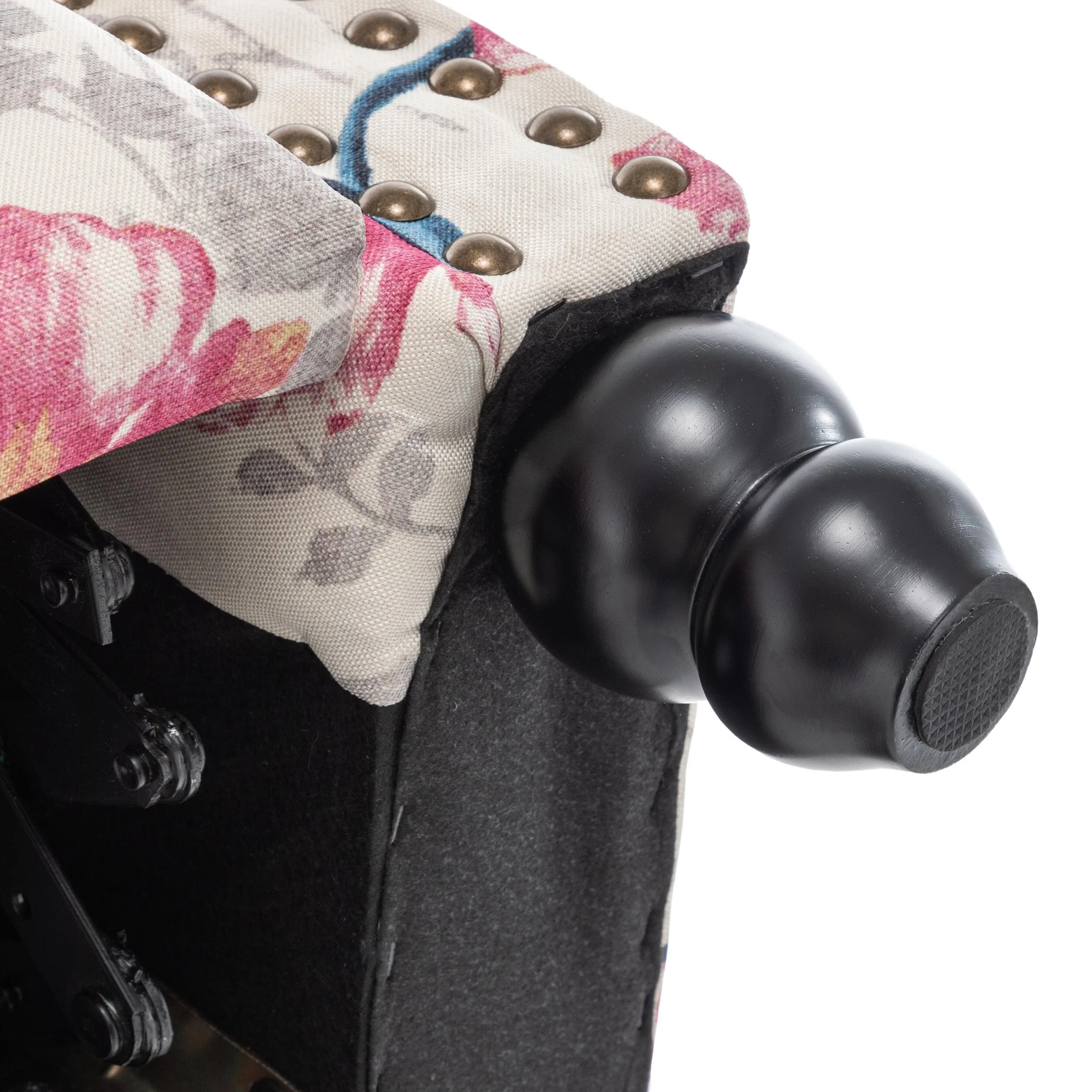 Alisa 35'' W Vegan Leather/ Linen Glider Push Back Recliner Chair