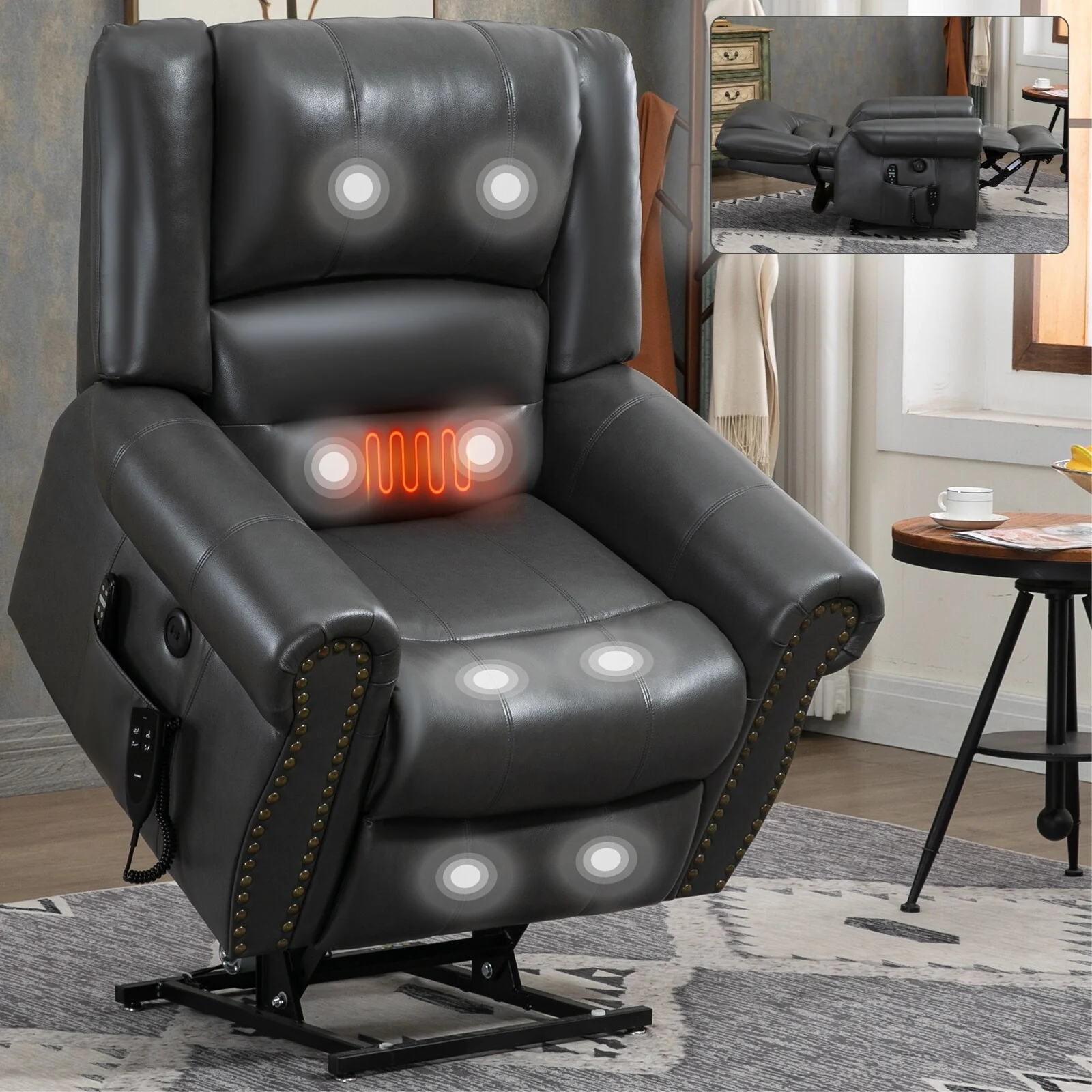 Power Lift Recliner Chair Heat Massage