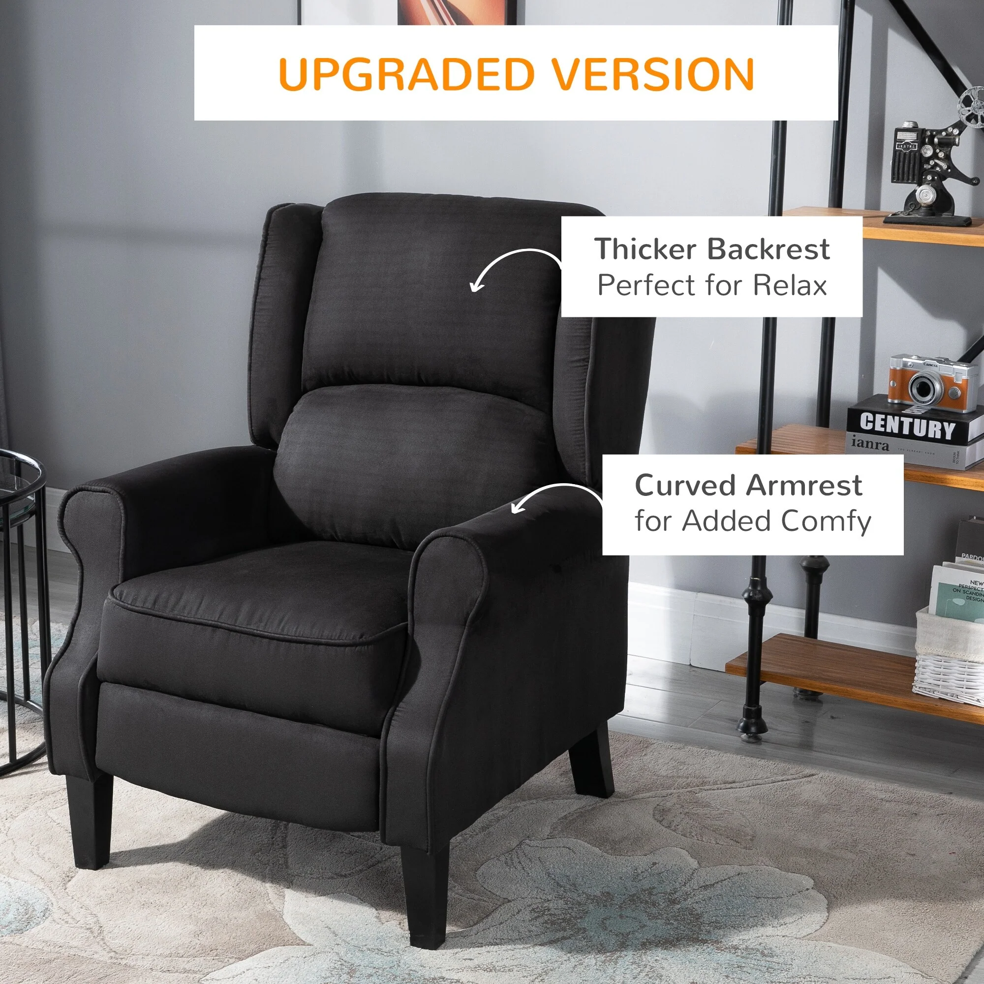 Heated Massage Recliner Chair with Lumbar Heating  Remote Controller