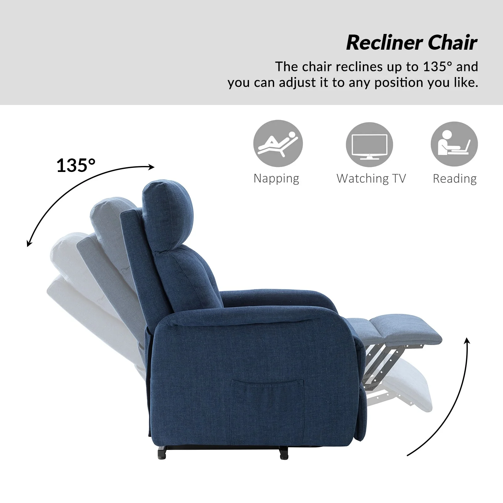 Elisa Power Remote Lift Assist Recliner with Metal Base