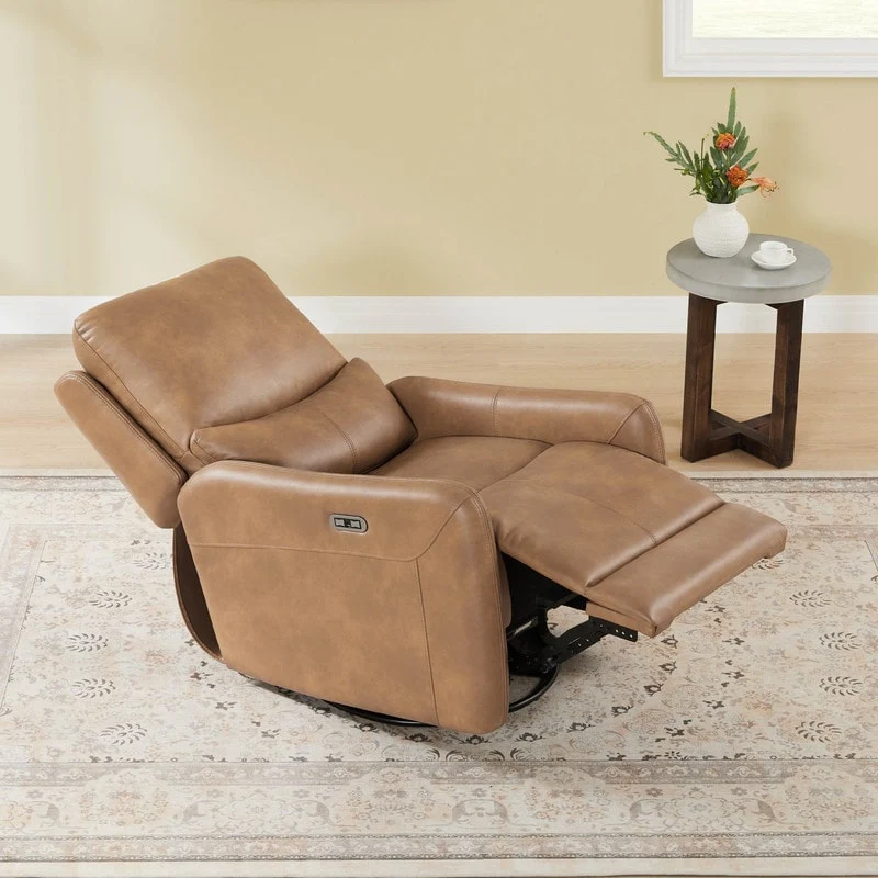 Adalyn Power Swivel Glider Recliner with Lumbar Pillow