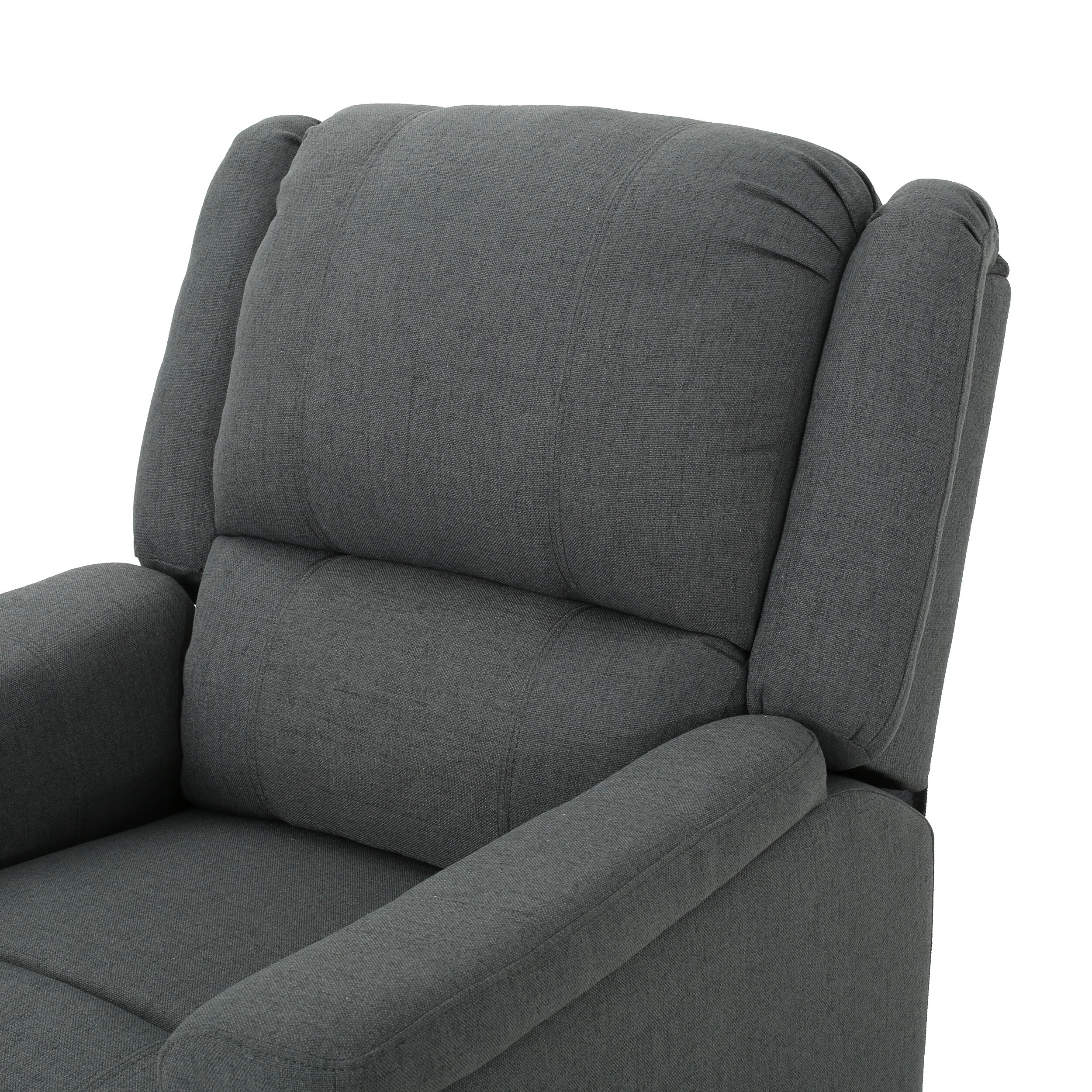 Roomfitters Fabric Glider Recliner with Swivel, Manual Reclining Chair