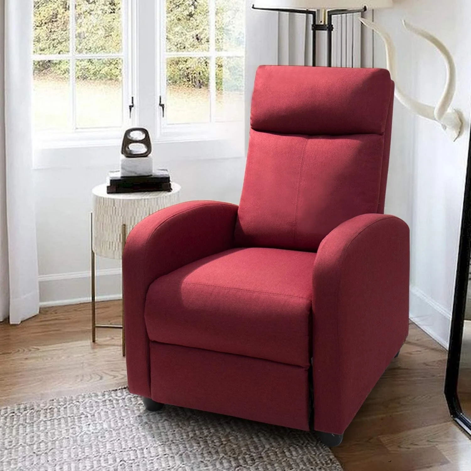 Furniwell Fabric Single Sofa Recliner with Padded Seat