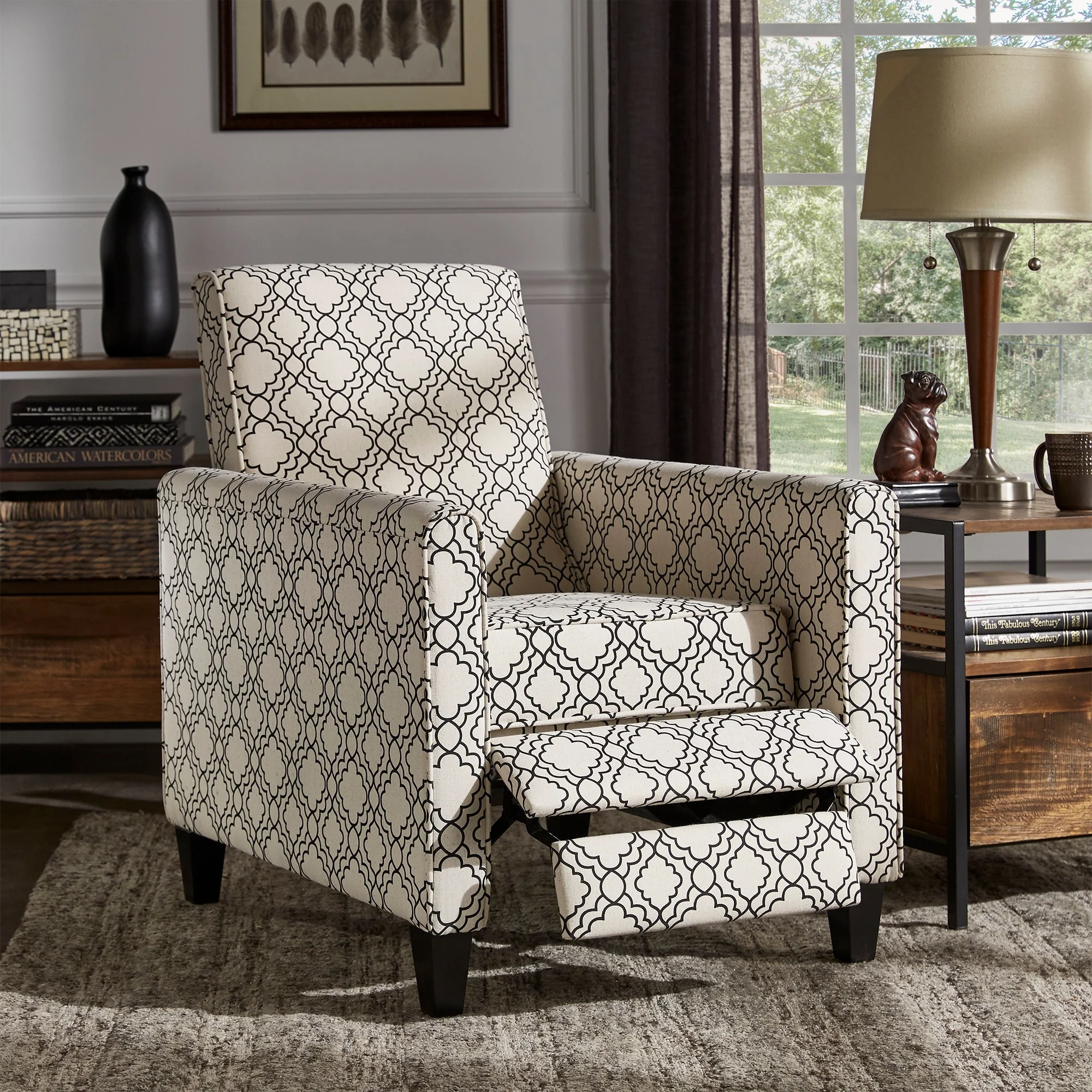 Tabitha Fabric Push Back Recliner by iNSPIRE Q Modern