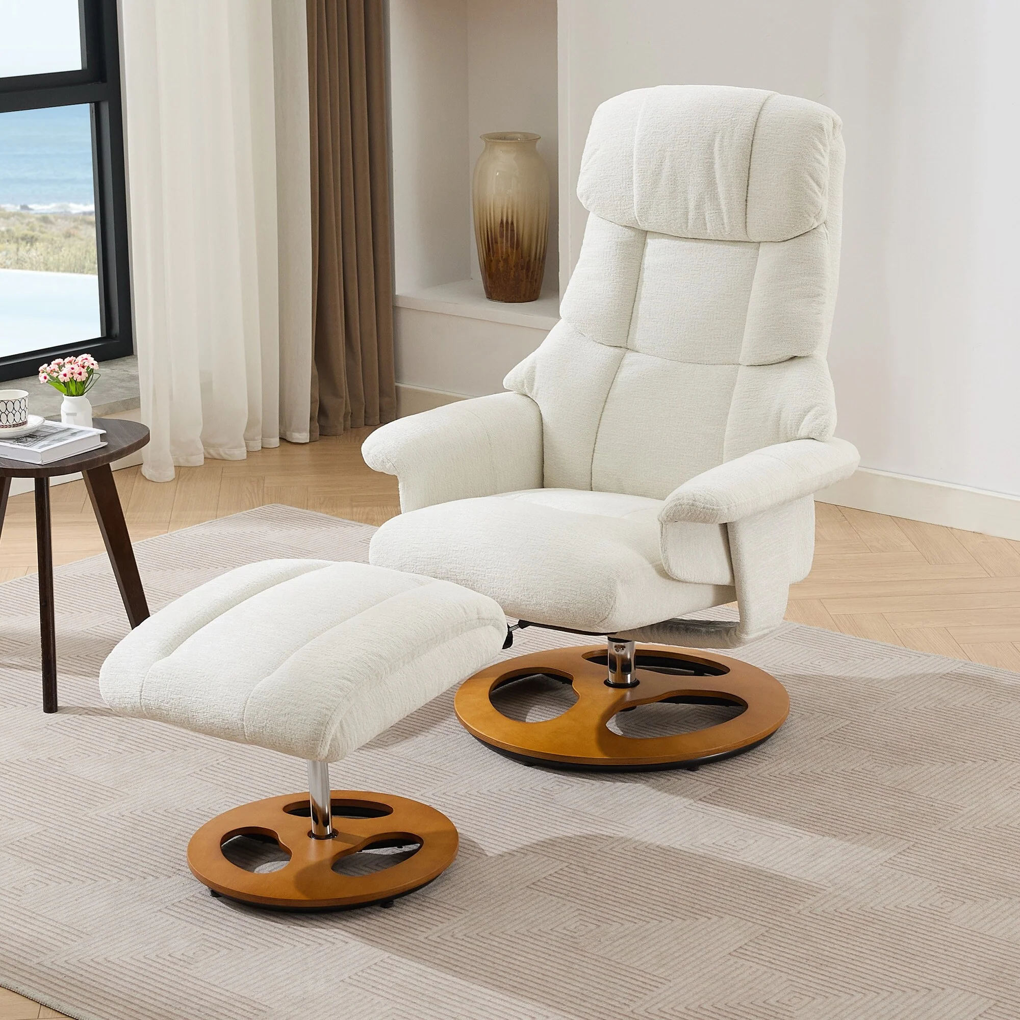 Ergonomic Recliner Chair with Ottoman