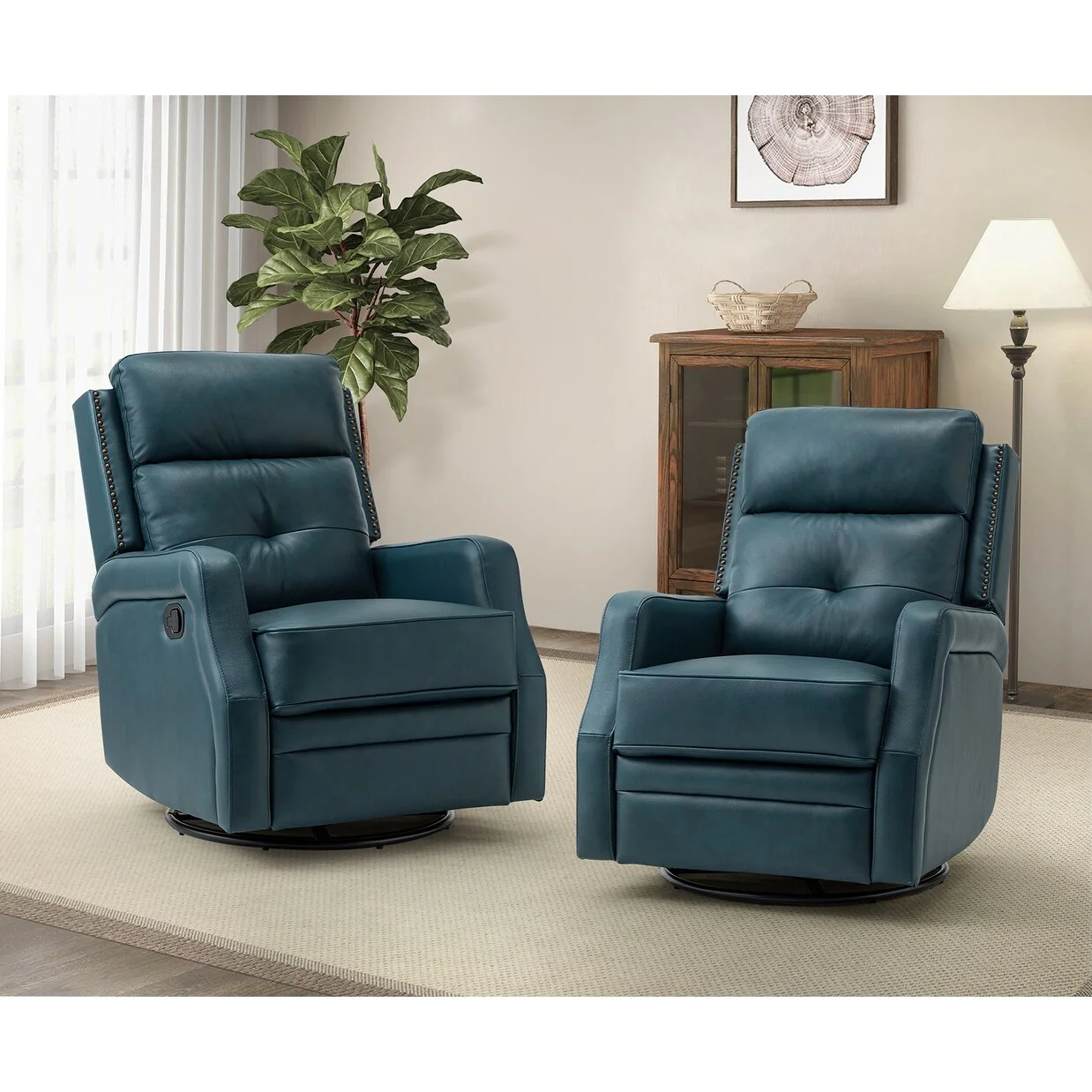 Beatriz Living Room Recliner Set Of 2 with Metal Base