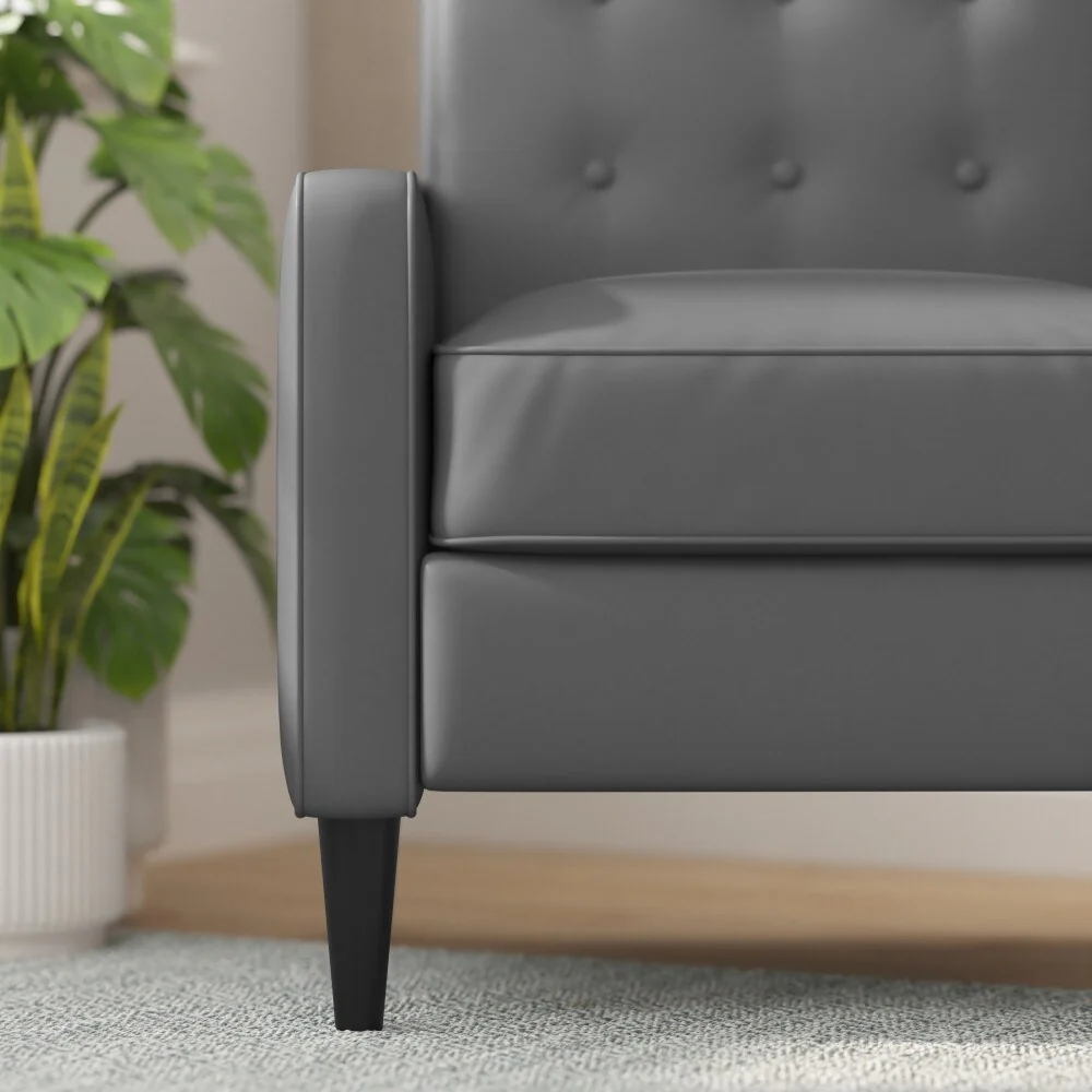 Pushback Recliner with Button Tufted Back