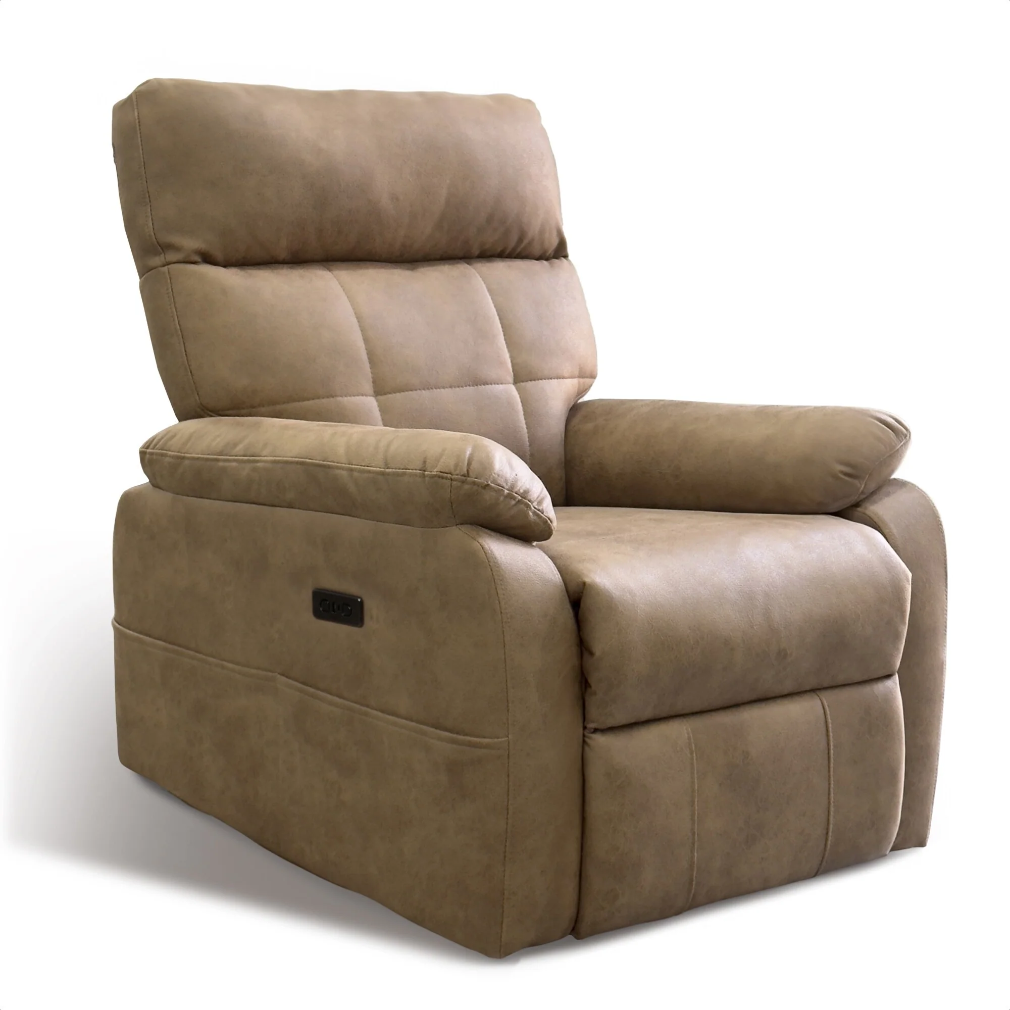 Electric Zero Gravity Recliner Chair with Charging Ports - Padded Reclining Chair with Side Pocket, Lumbar Support