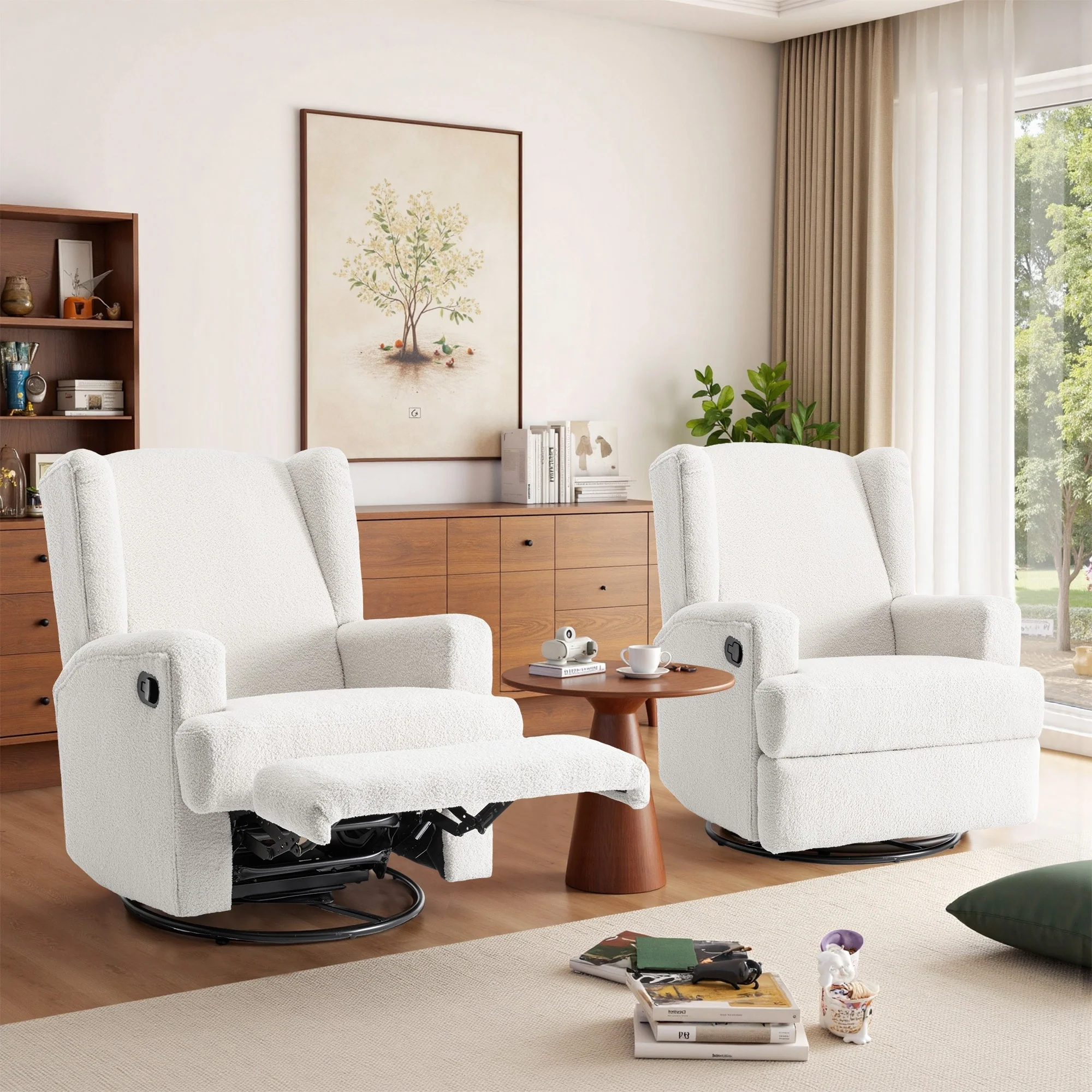 Swivel Glider Rocker Nursery Recliner Chair set of 2