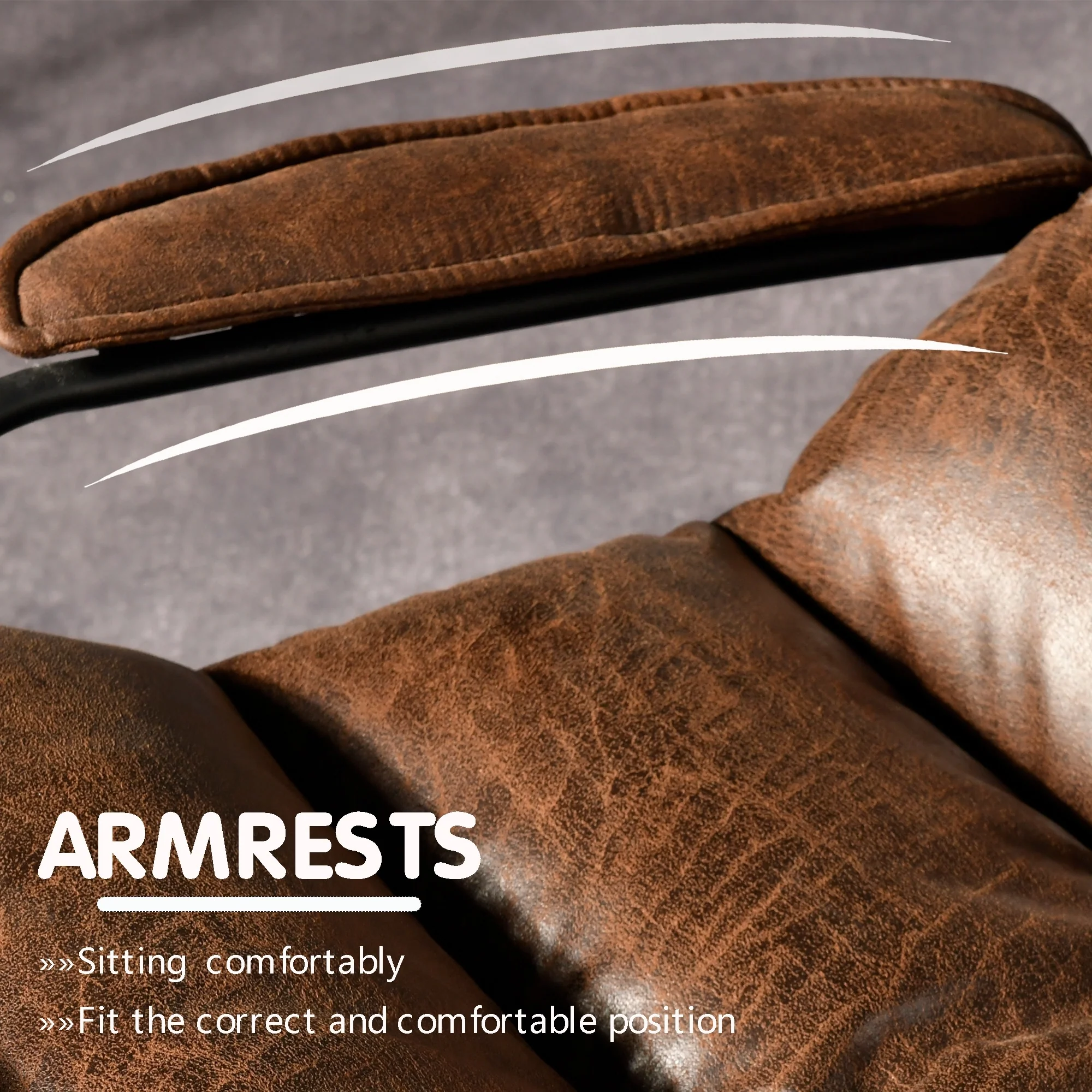 OVIOS Living Room Accent Chair Rocking Recliner Chair with Ottoman