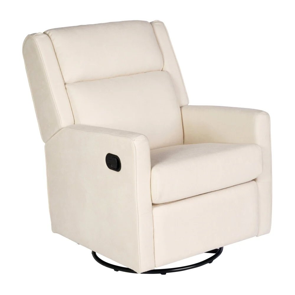 Classic Upholstered Manual Recline Rocking Swivel Glider Chair