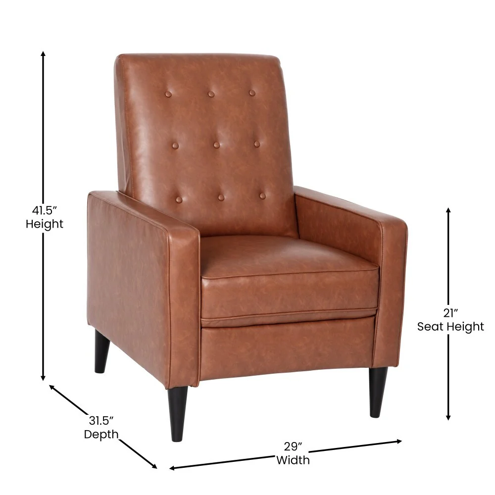 Pushback Recliner with Button Tufted Back