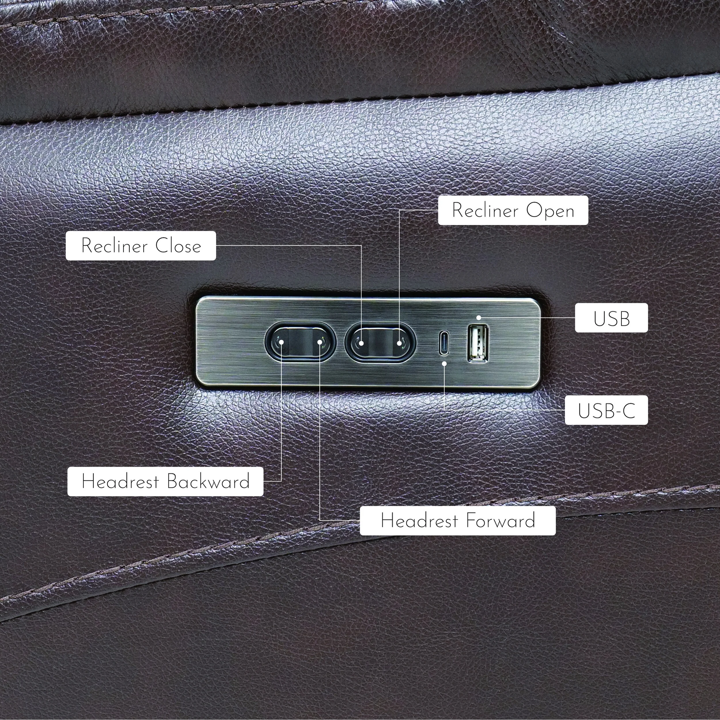 Top Grain Leather Power Recliner Chair Adjustable Headrest Extendable Footrest Zero Gravity Recliner