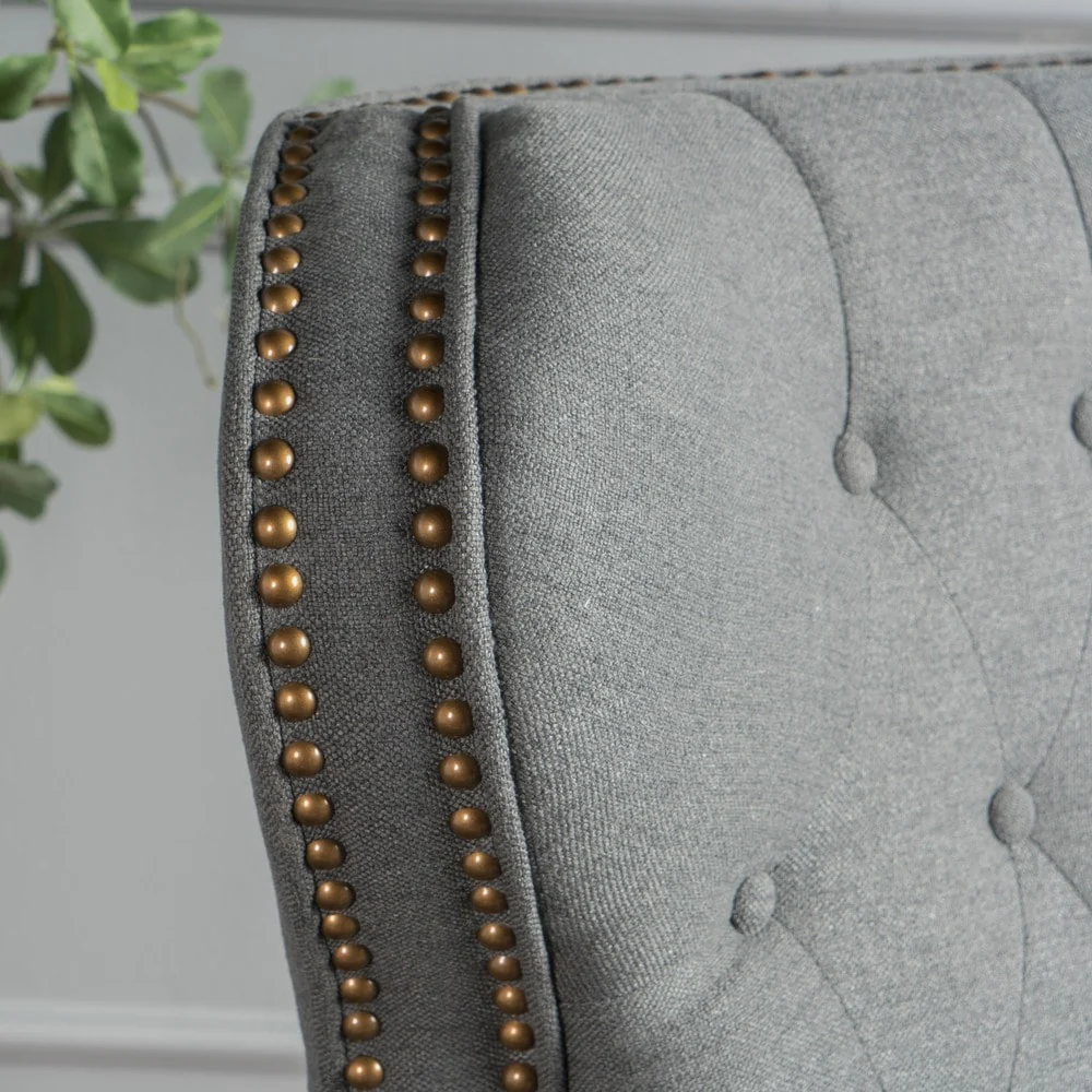 Walder Tufted Nailhead Fabric Recliner by Christopher Knight Home