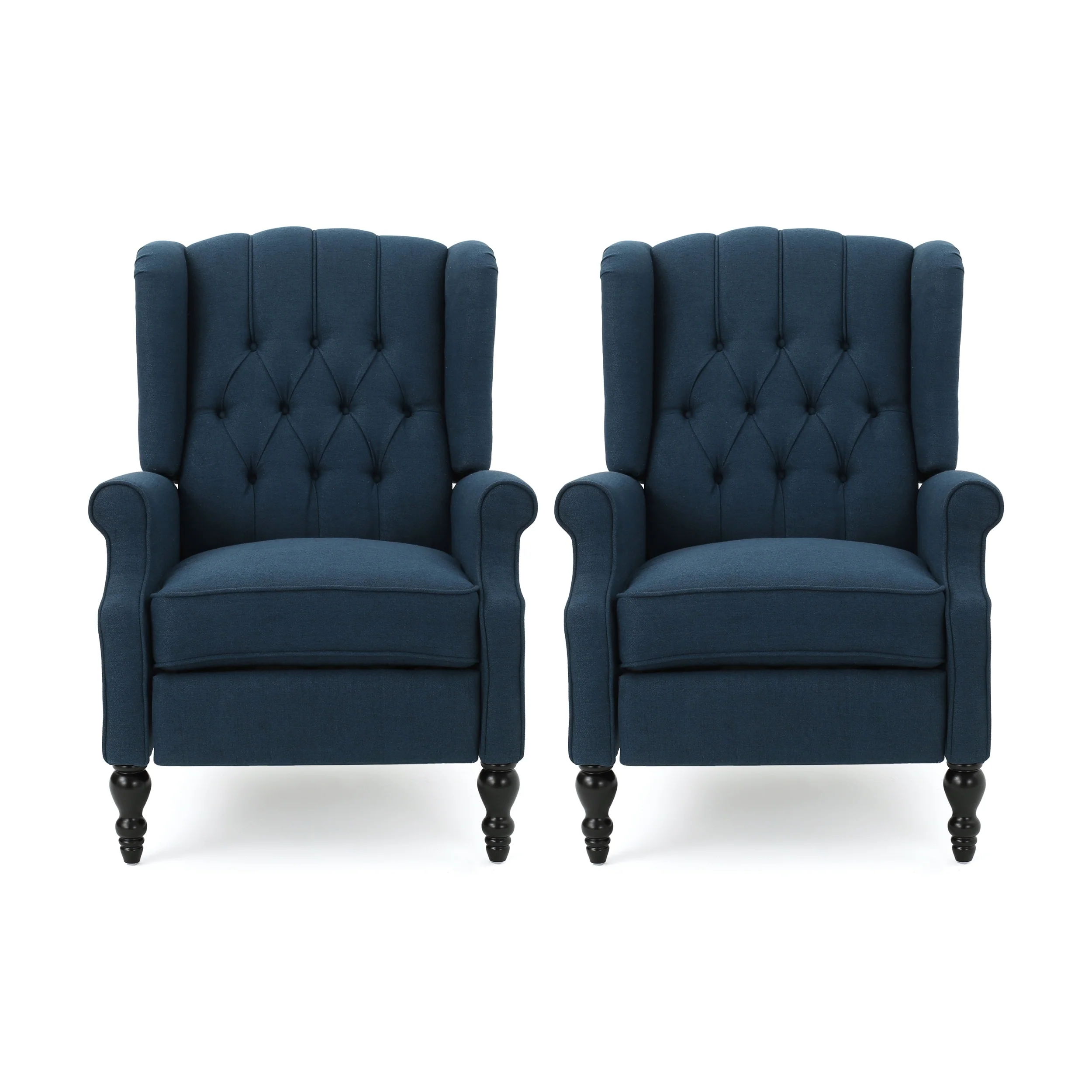 Walter Tufted Fabric Recliners (Set of 2) by Christopher Knight Home