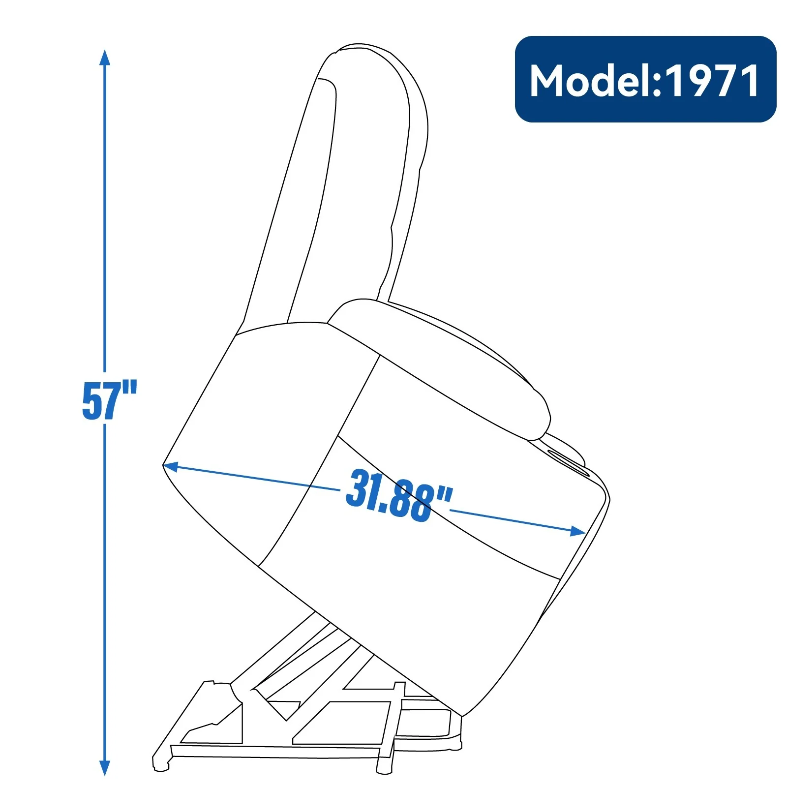 Large Power Lift Recliner Chair with Massage and Heat