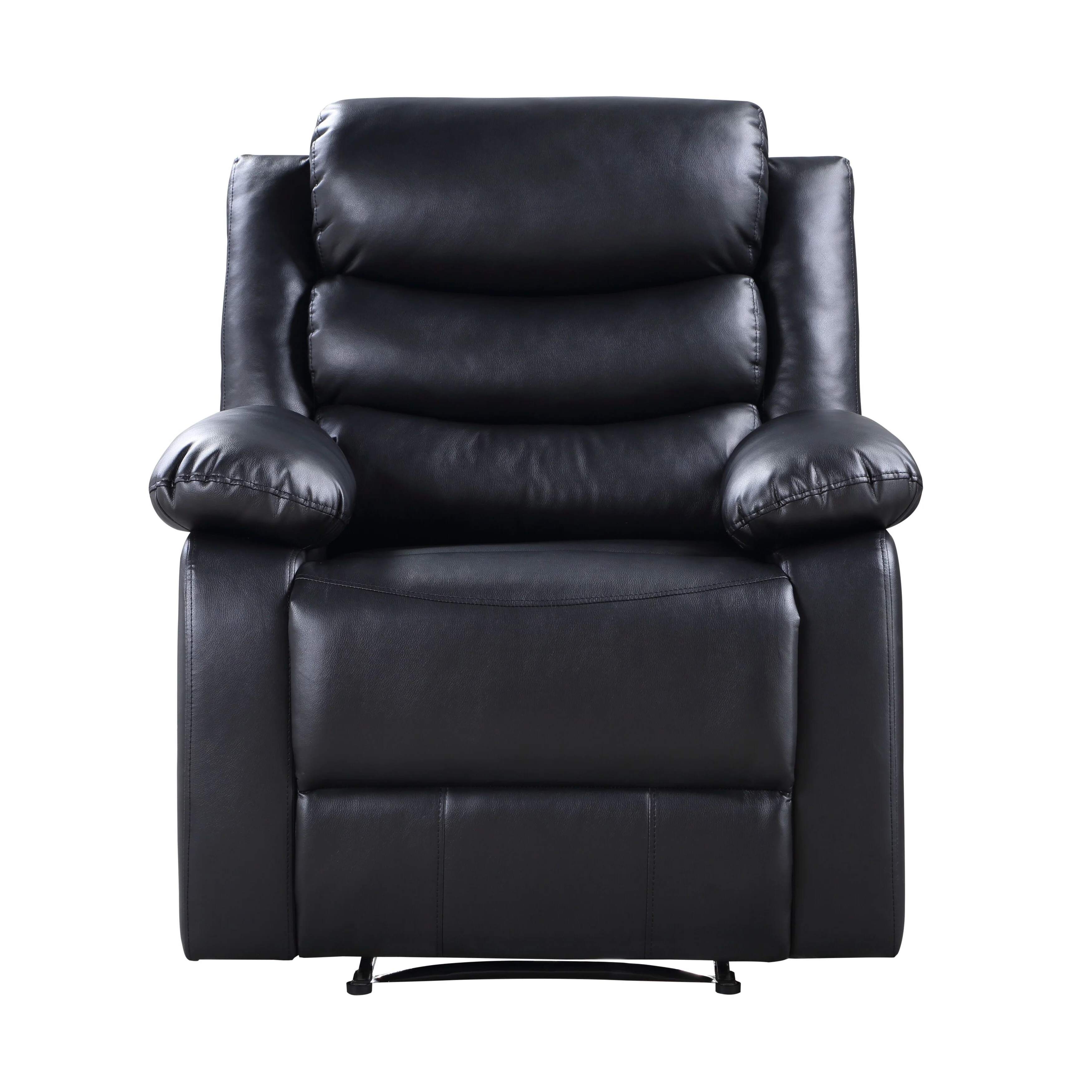 Black Synthetic Leather Power Motion Recliner