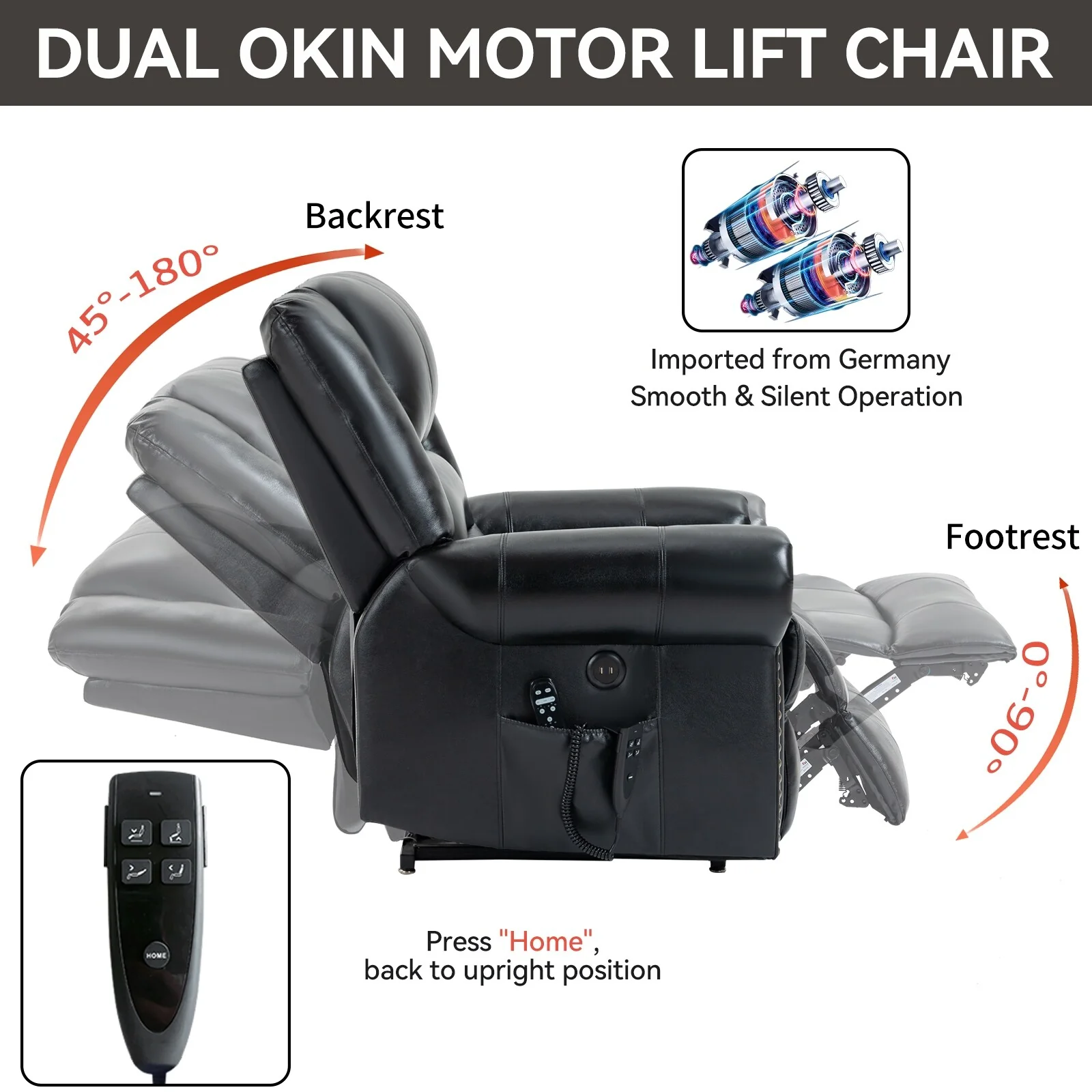 Power Lift Recliner Chair Heat Massage
