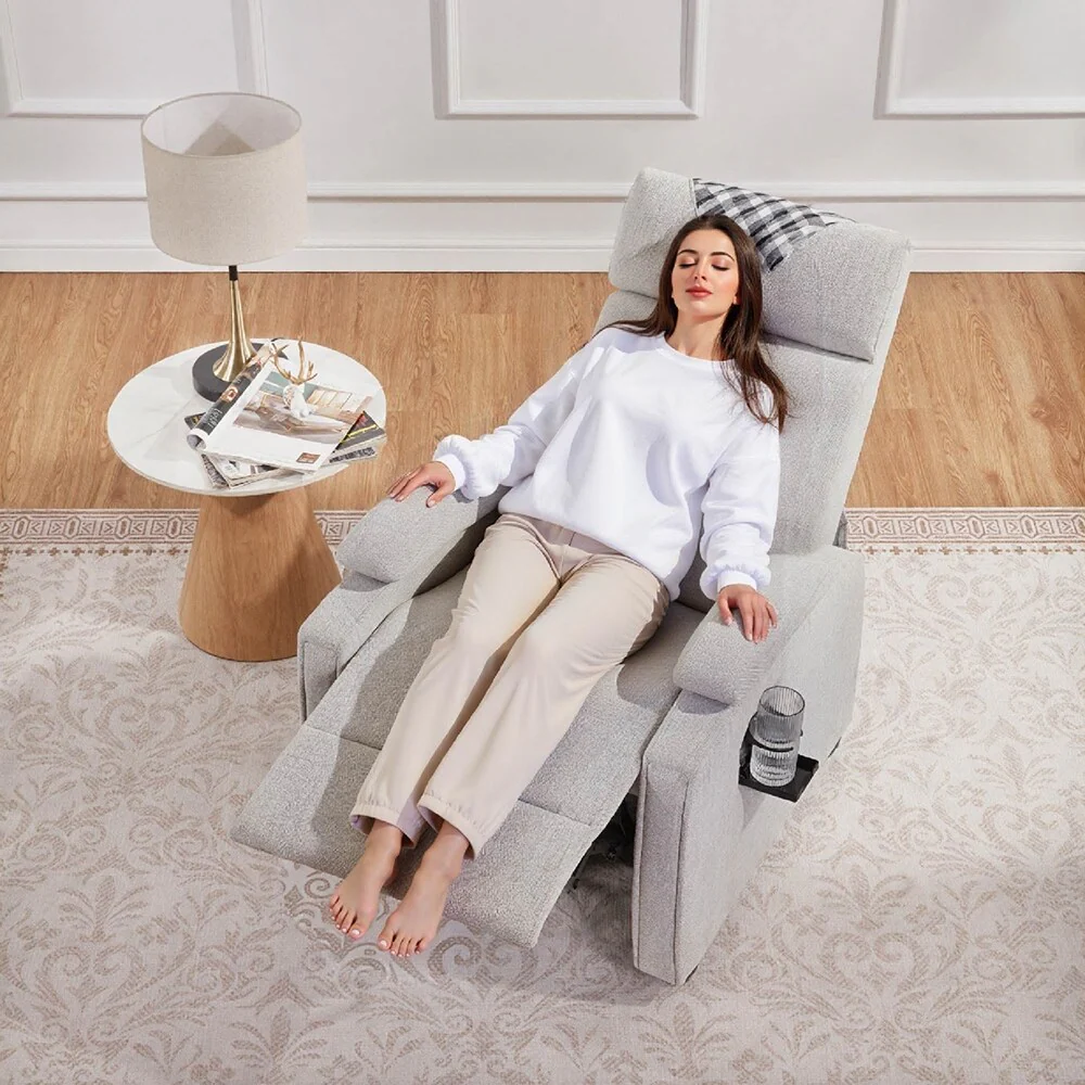 Manual Recliner Chair Classic Design with Plush Arms Back,Living Room