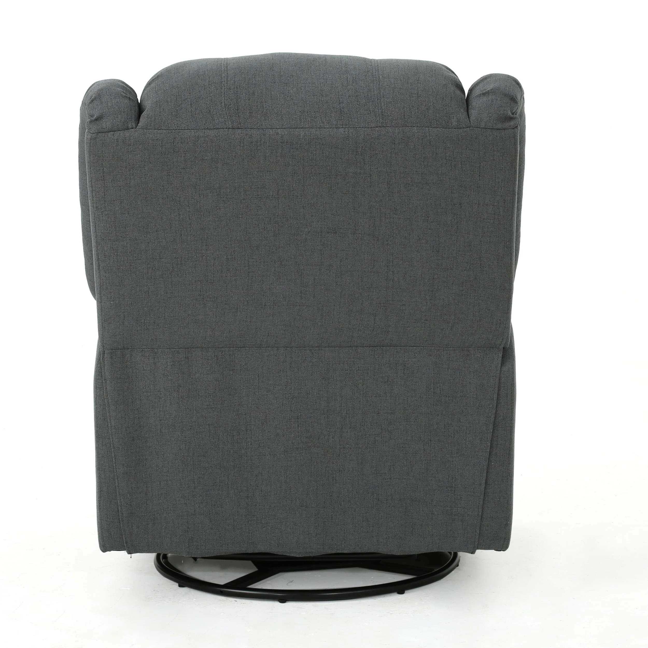 Roomfitters Fabric Glider Recliner with Swivel, Manual Reclining Chair