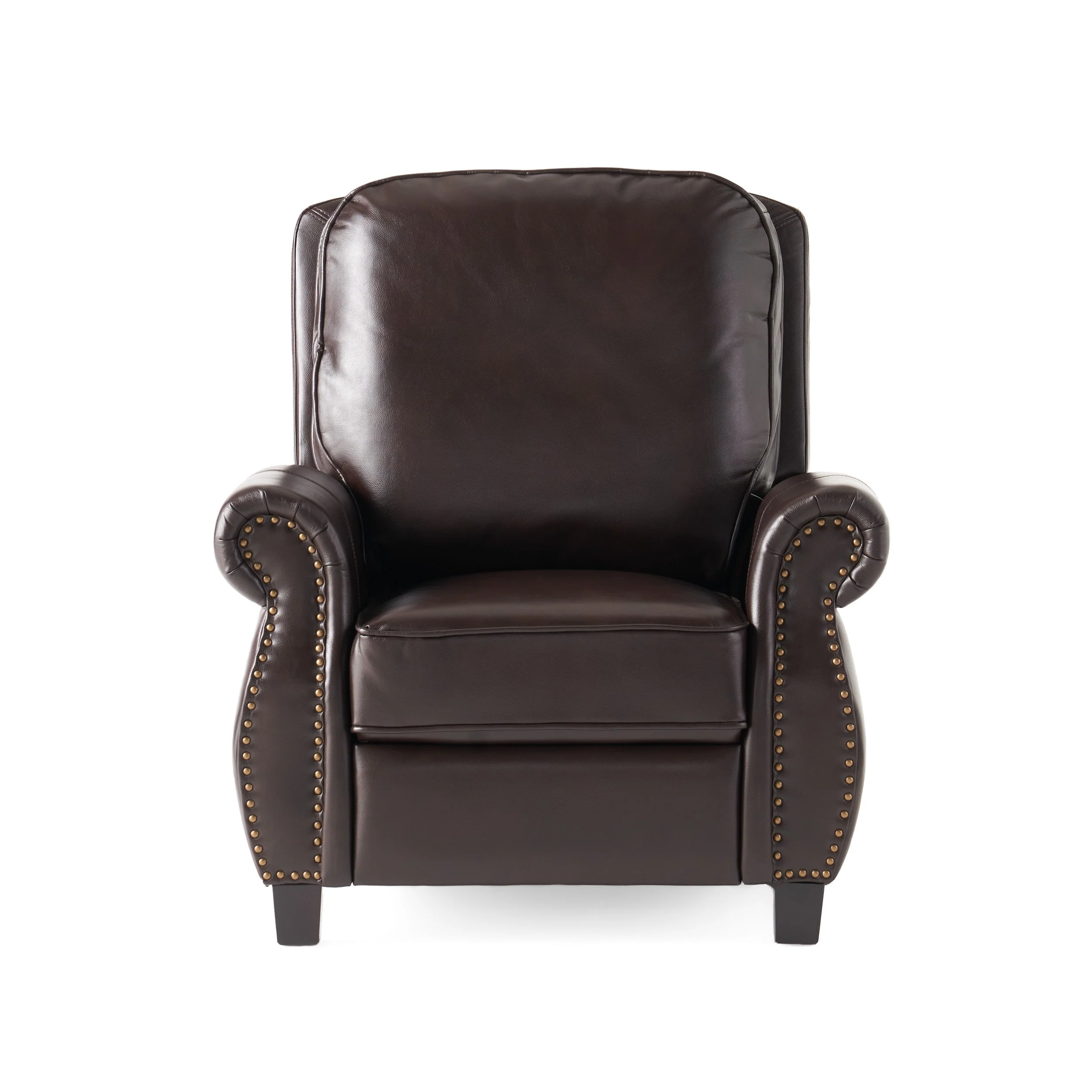 Neville 2-Tone PU Push Back Recliner by Christopher Knight Home
