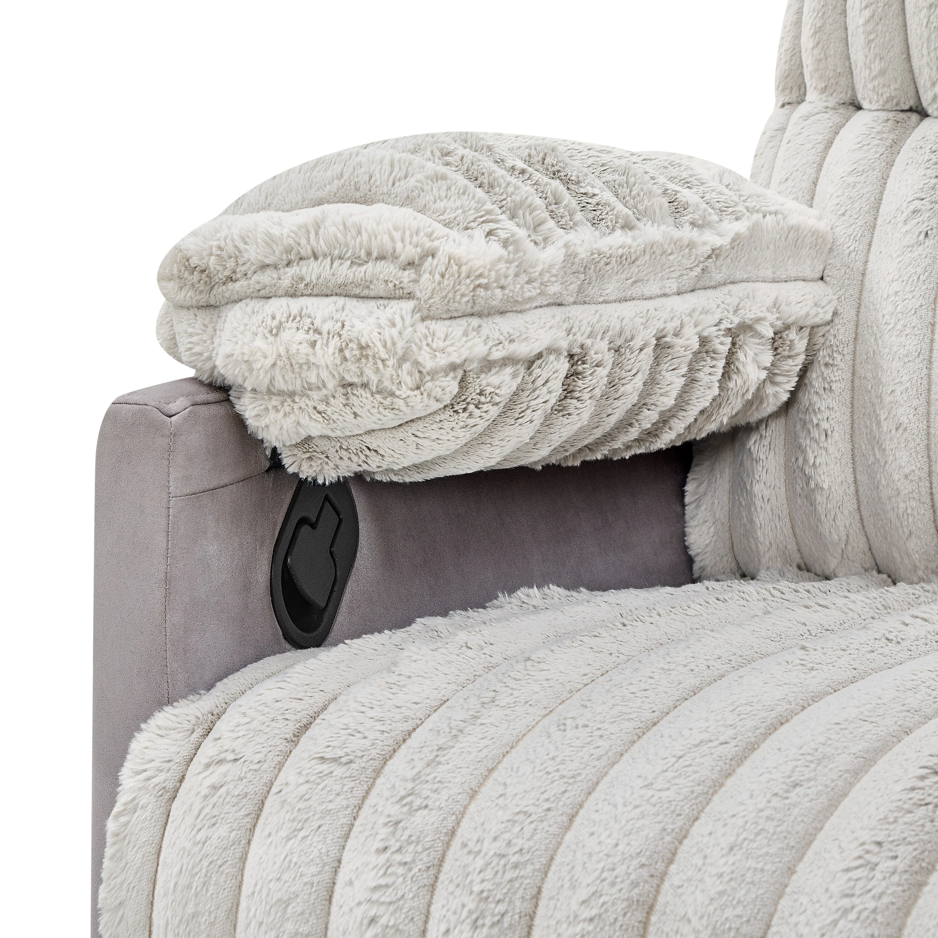 Swivel Recliner Chair with 360�� Rotation and Manual Recline - Wide Plush Seat, Pillow-Top Arms, Pocket/Sinuous Springs