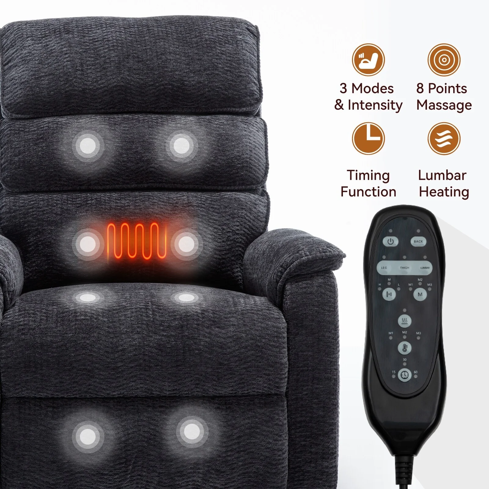 Power Lift Recliner Chair with Power-Remote