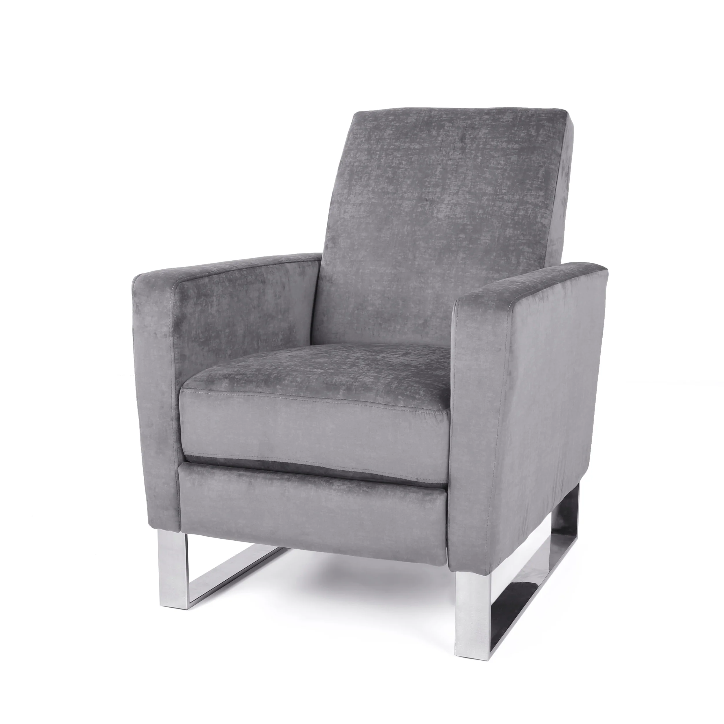 Brightwood High Leg Push-back Recliner with Stainless Steel Legs by Christopher Knight Home