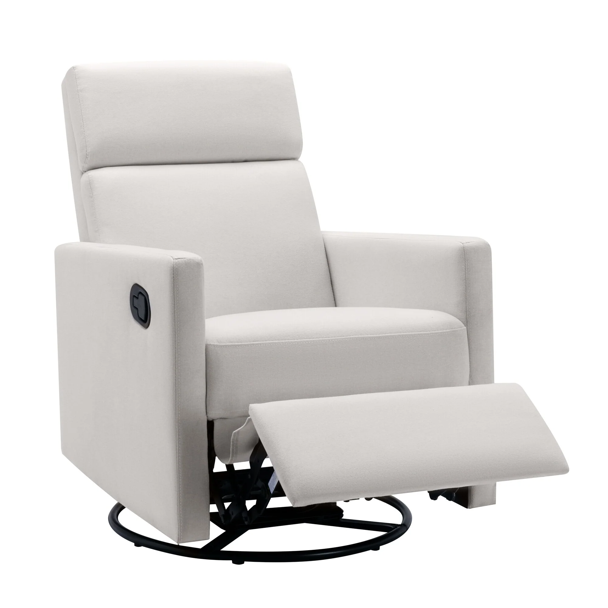 Roomfitters Modern Upholstered Rocker Nursery Chair, Plush Seating Glider Swivel Recliner Chair