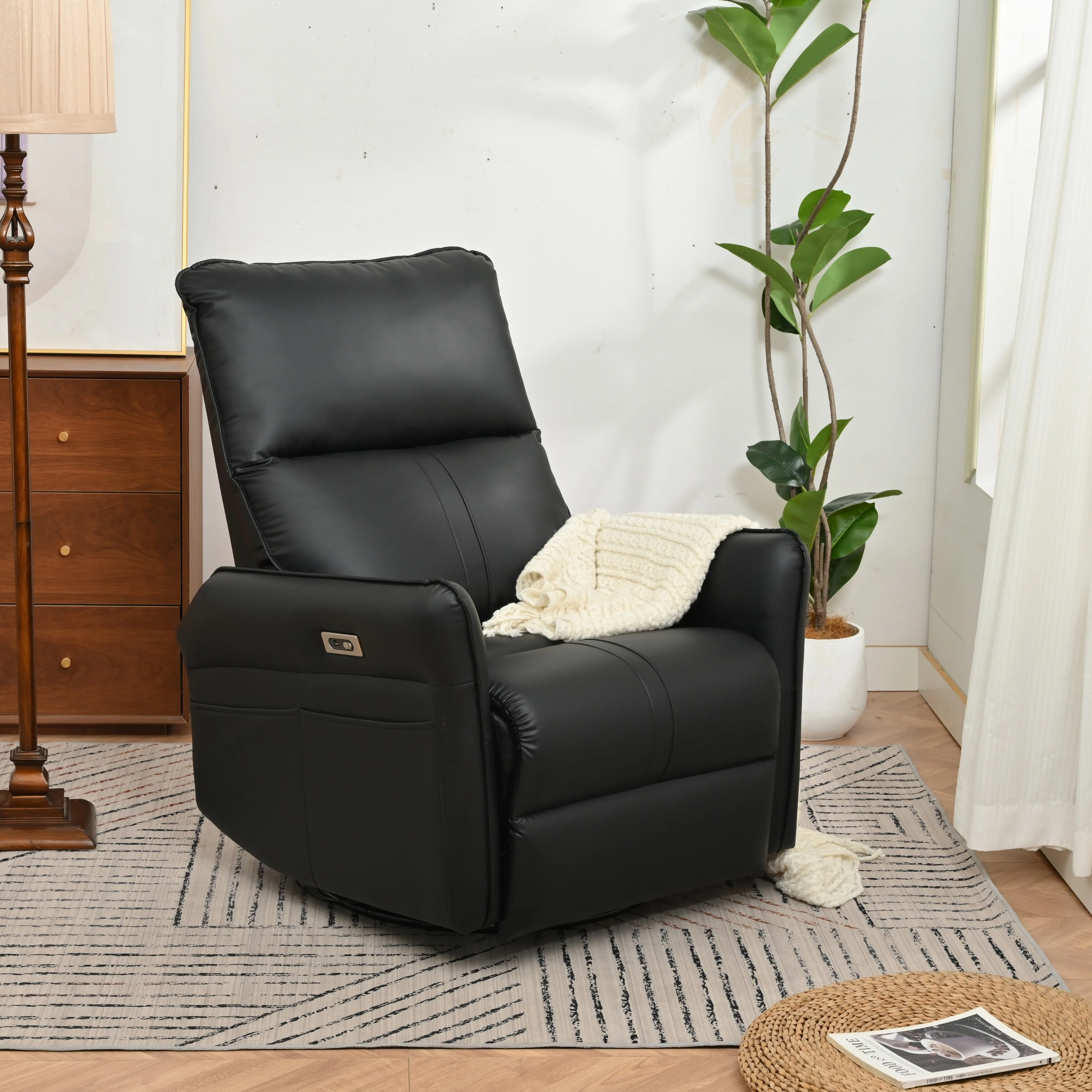360�� Swivel Rocker Recliner Chair