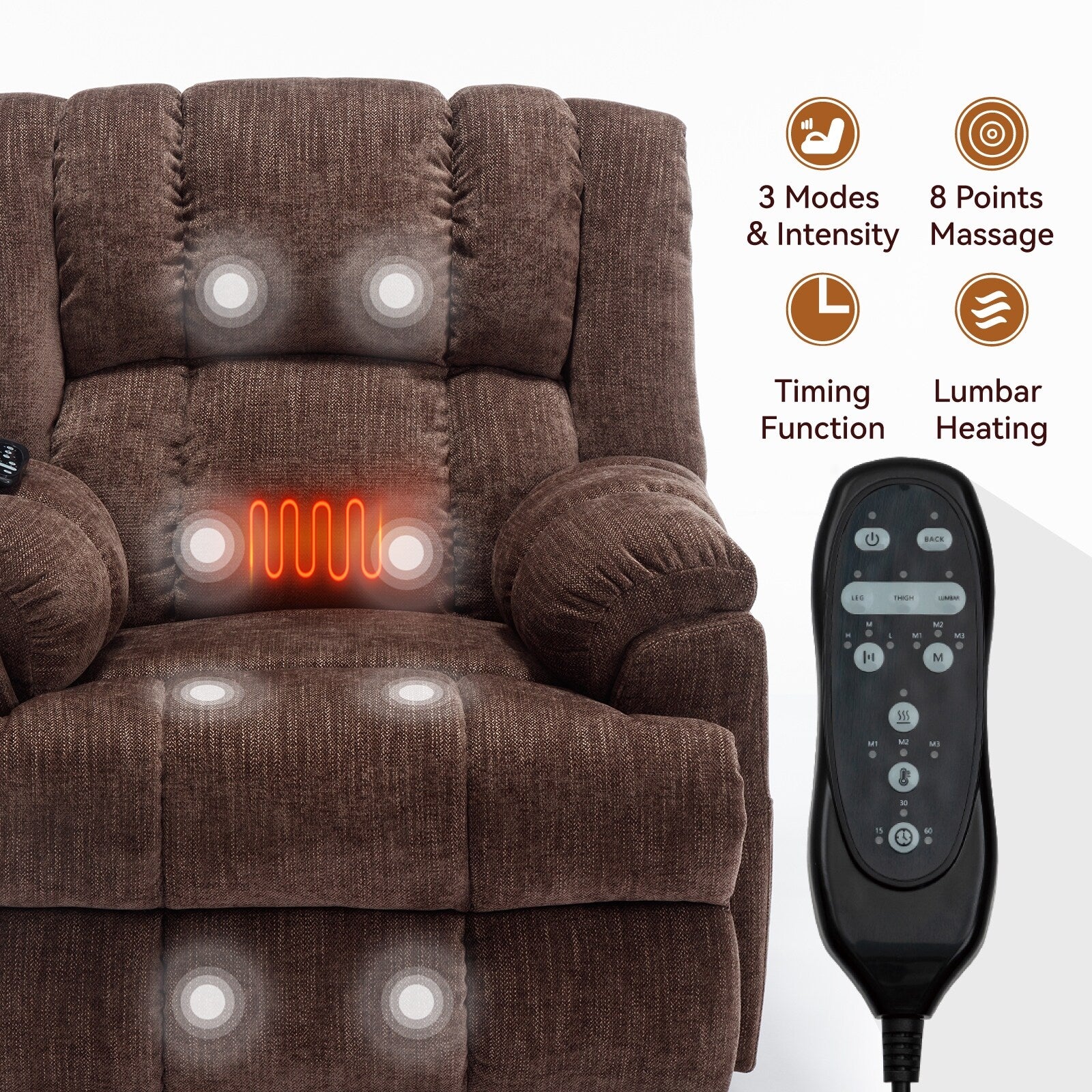Electric Power Lift Recliners with Power-Remote