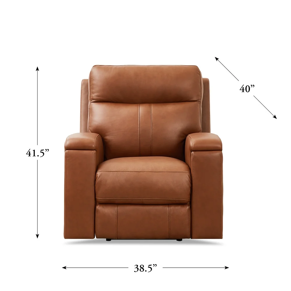 Hydeline Venice Zero Gravity Power Recline and Headrest Top Grain Leather Recliner with Cup Holder