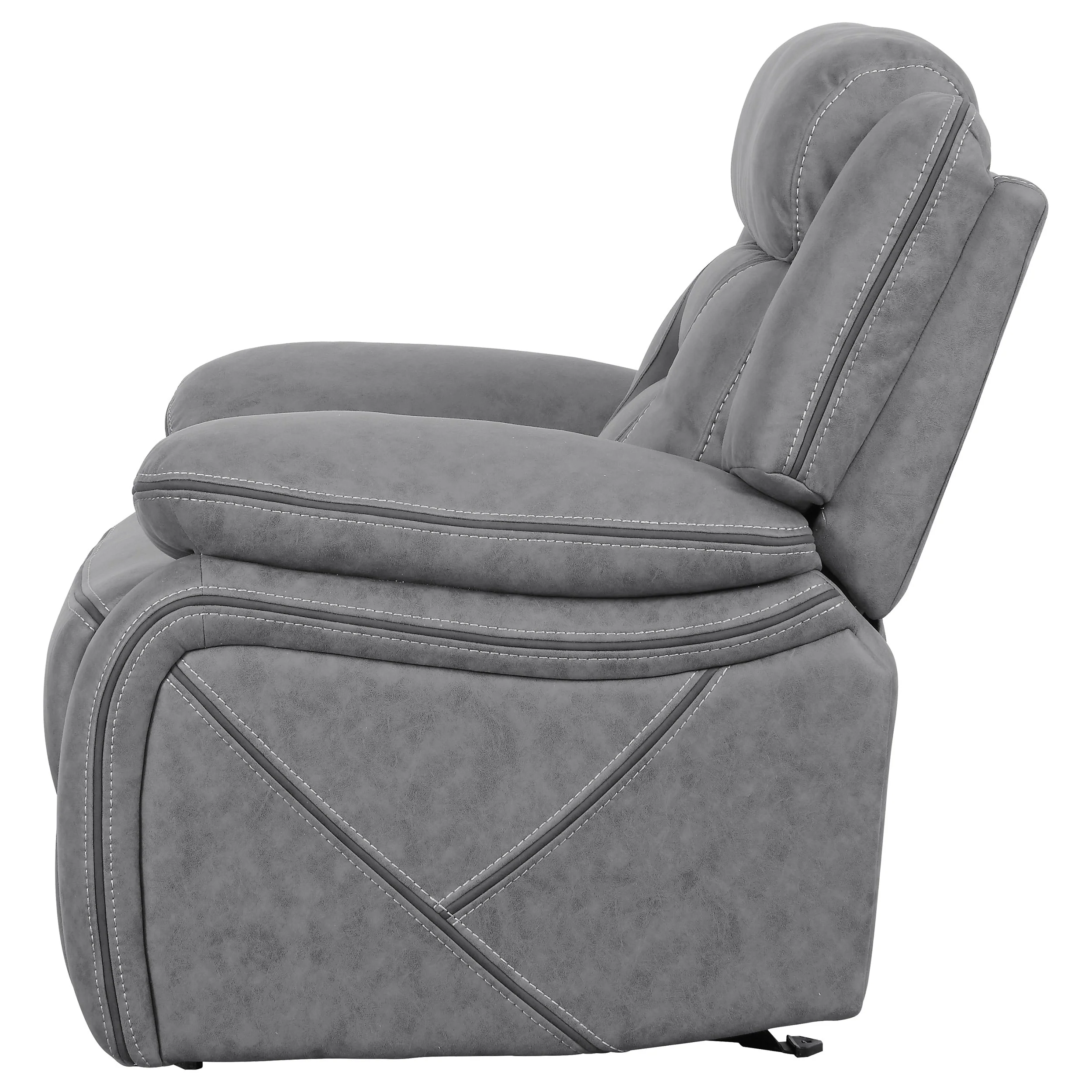 Higgins Overstuffed Upholstered Glider Recliner