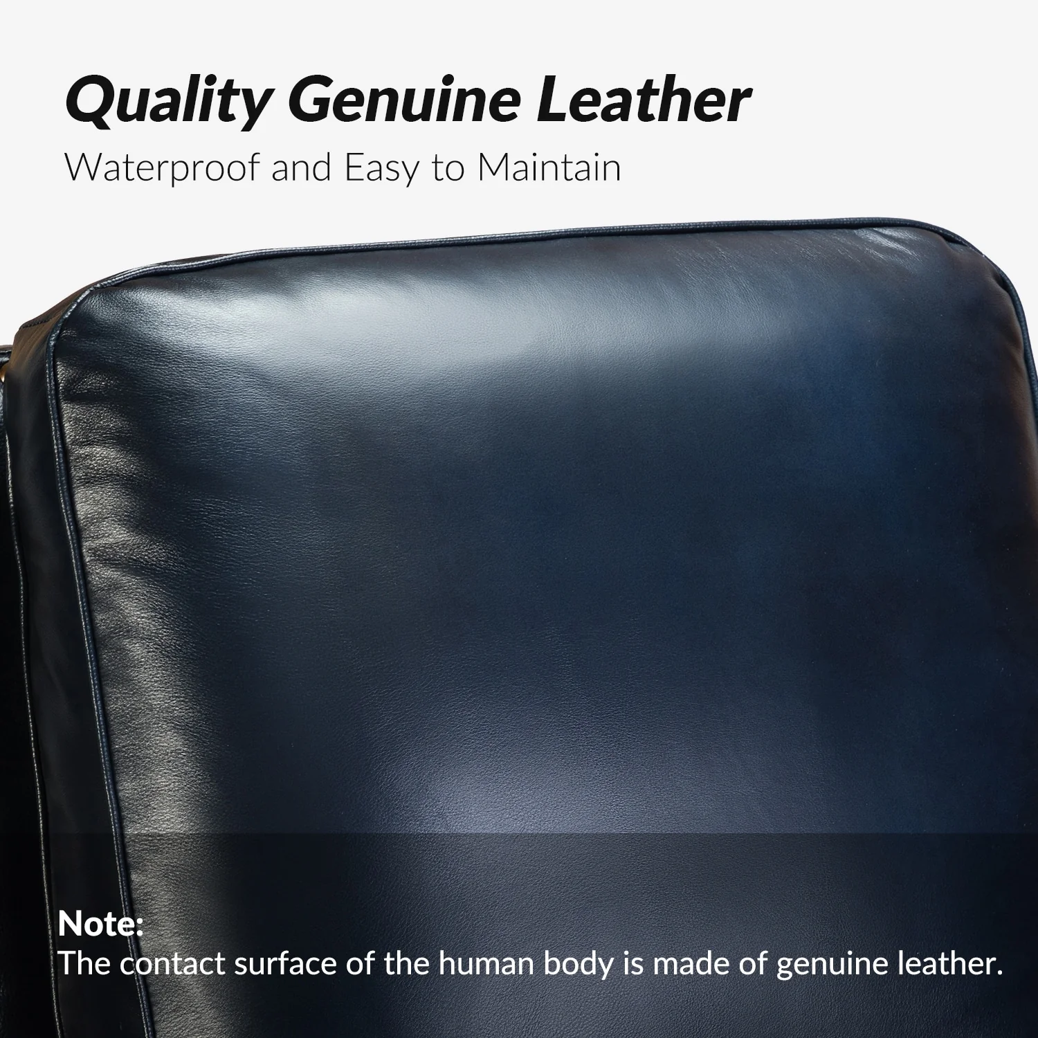 Cigar Mid-century Modern Genuine Leather Recliner with Nailhead Trim by HULALA HOME