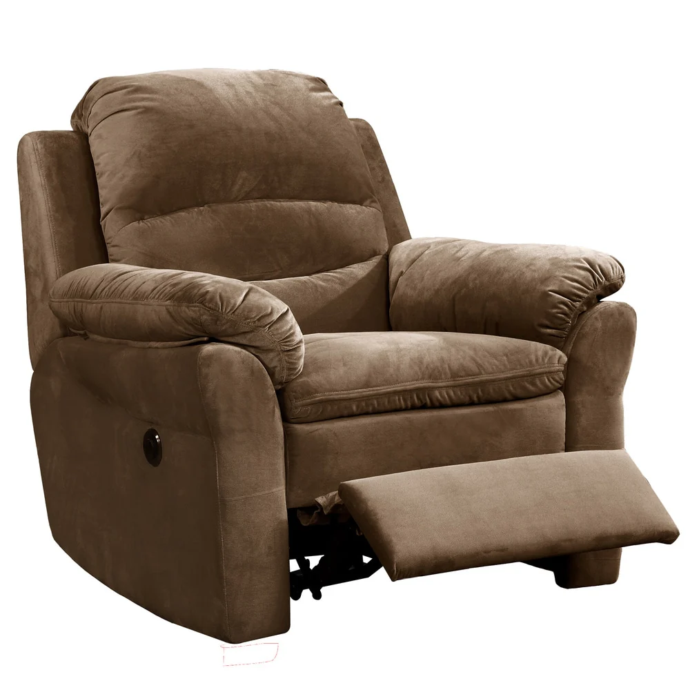 Copper Grove Roseway Brown Fabric Transitional Massage Power Recliner