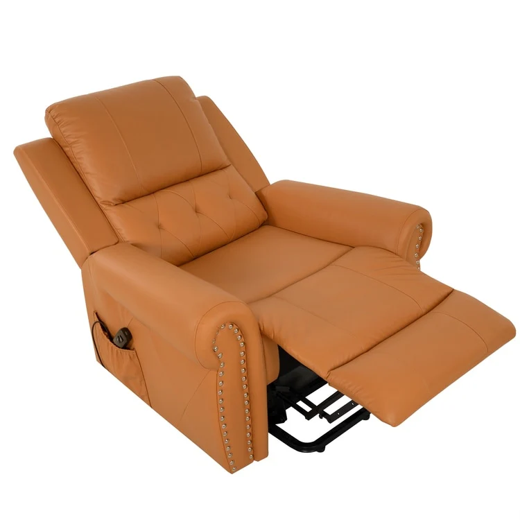 Air Leather Premium Studded Power Lift Recliner Chair with Footrest Reclining Chair with Remote Control
