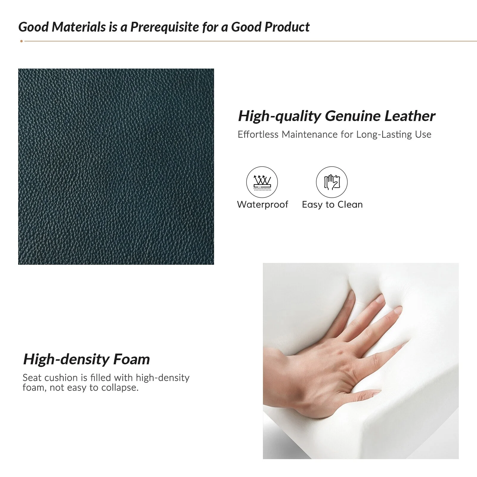 Fiacro 30.31Wide Modern Genuine Leather Wingback Swivel Rocker Recliner with Nailhead Trims, Set of 2