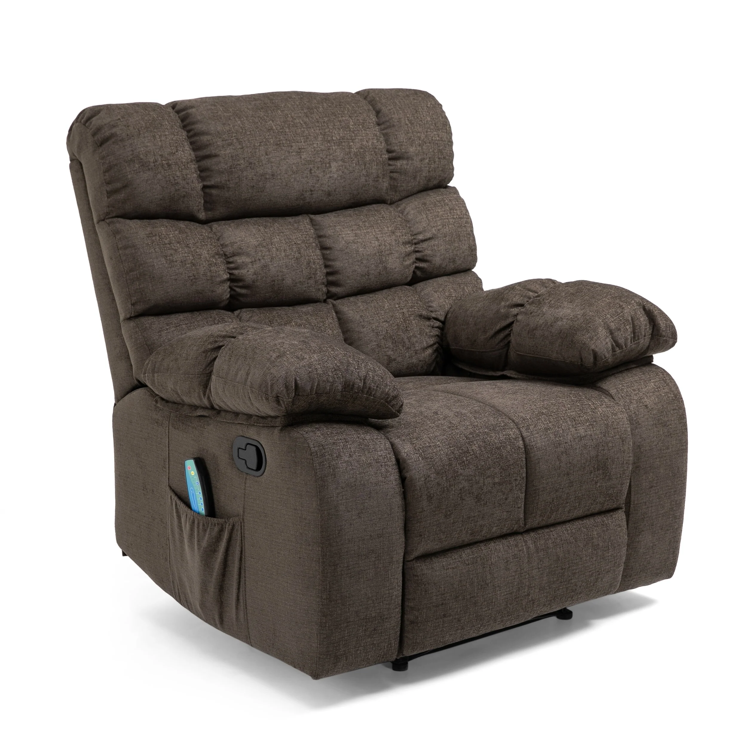 Modern Massage Recliner Chair with Pillow Tufting & Manual Recline