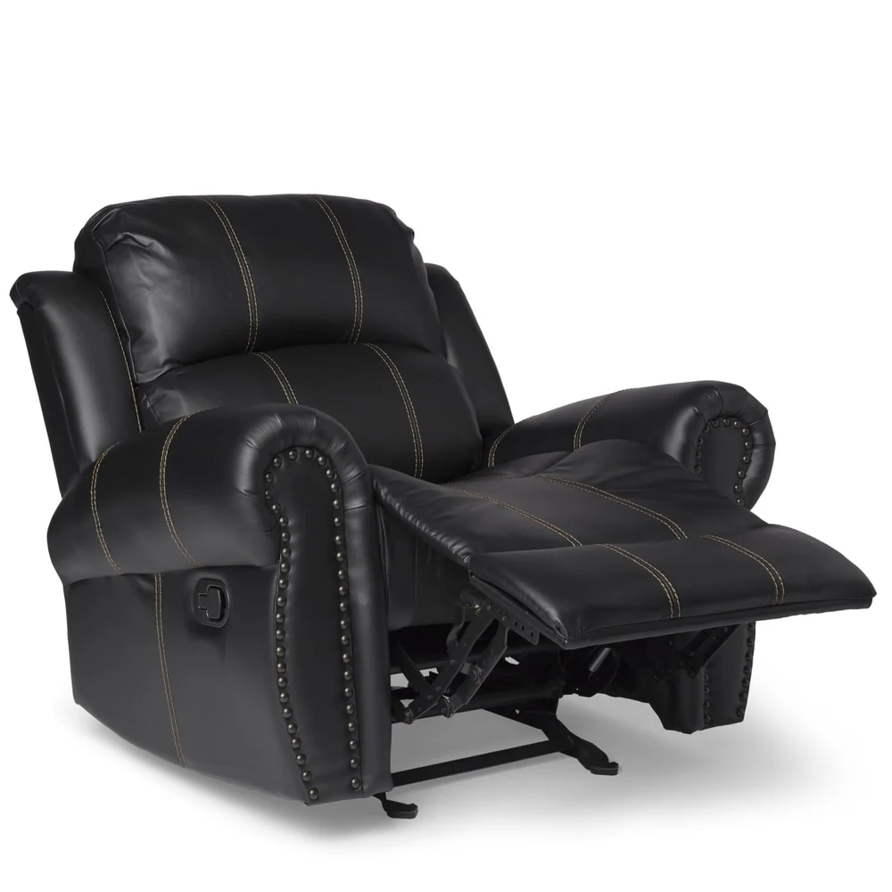 Charlie PU Leather Glider Recliner Club Chair by Christopher Knight Home