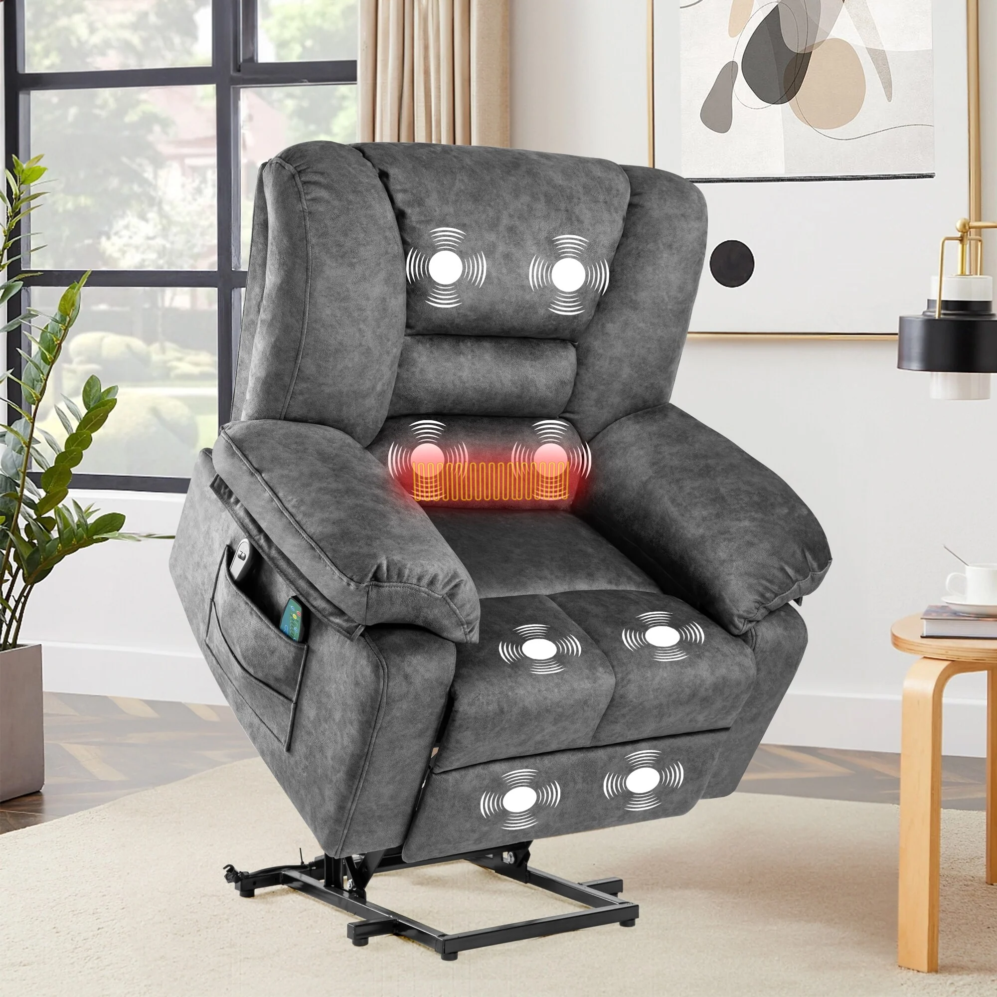 Power Lift Recliner Chair with Massage, Heat & 330?lbs Capacity